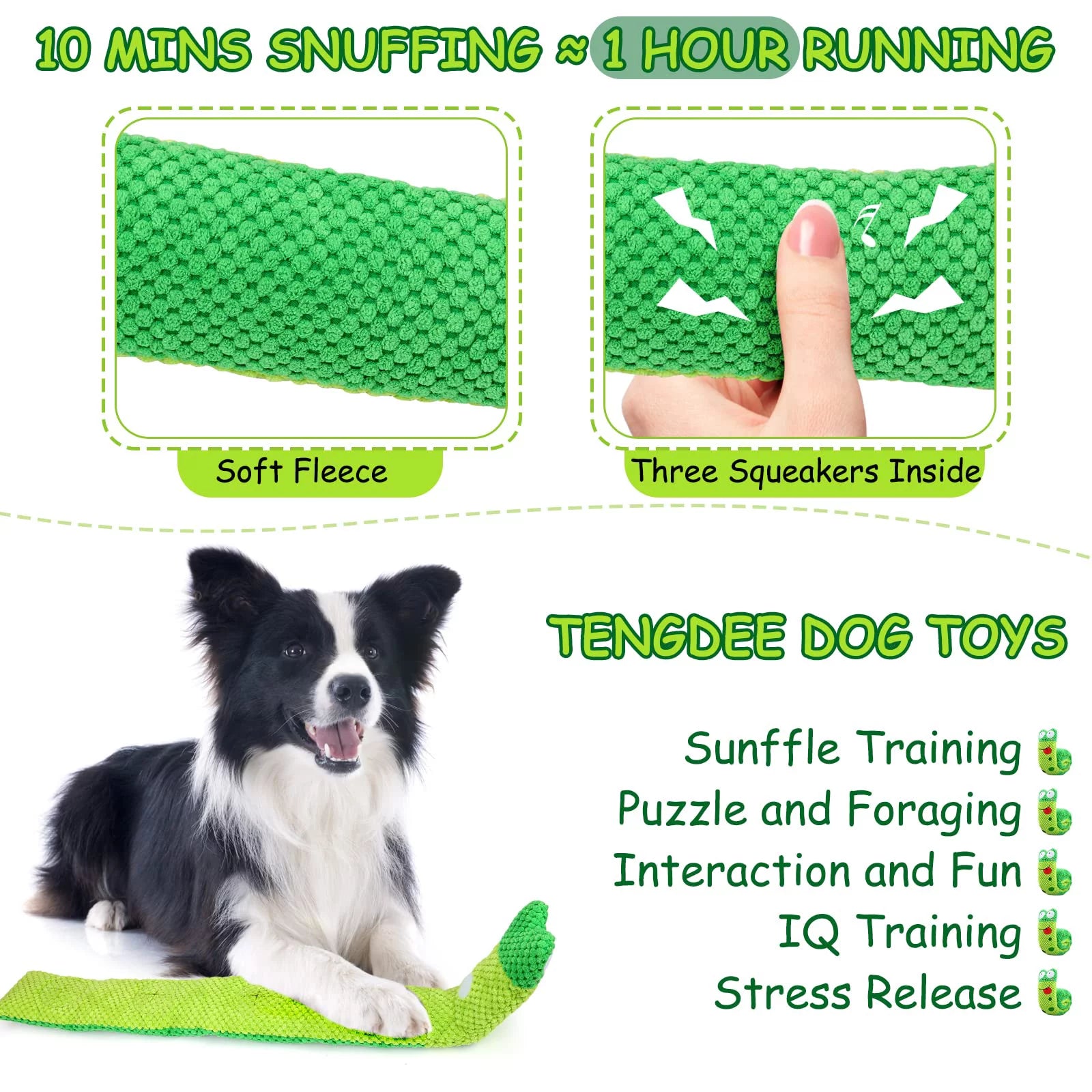 Deluxe Squeaky Dog Toys for Stress Relief and Engagement, IQ Training Puzzle, and Snuffle Toys for Foraging Instinct Development for Small, Medium, and Large Dogs