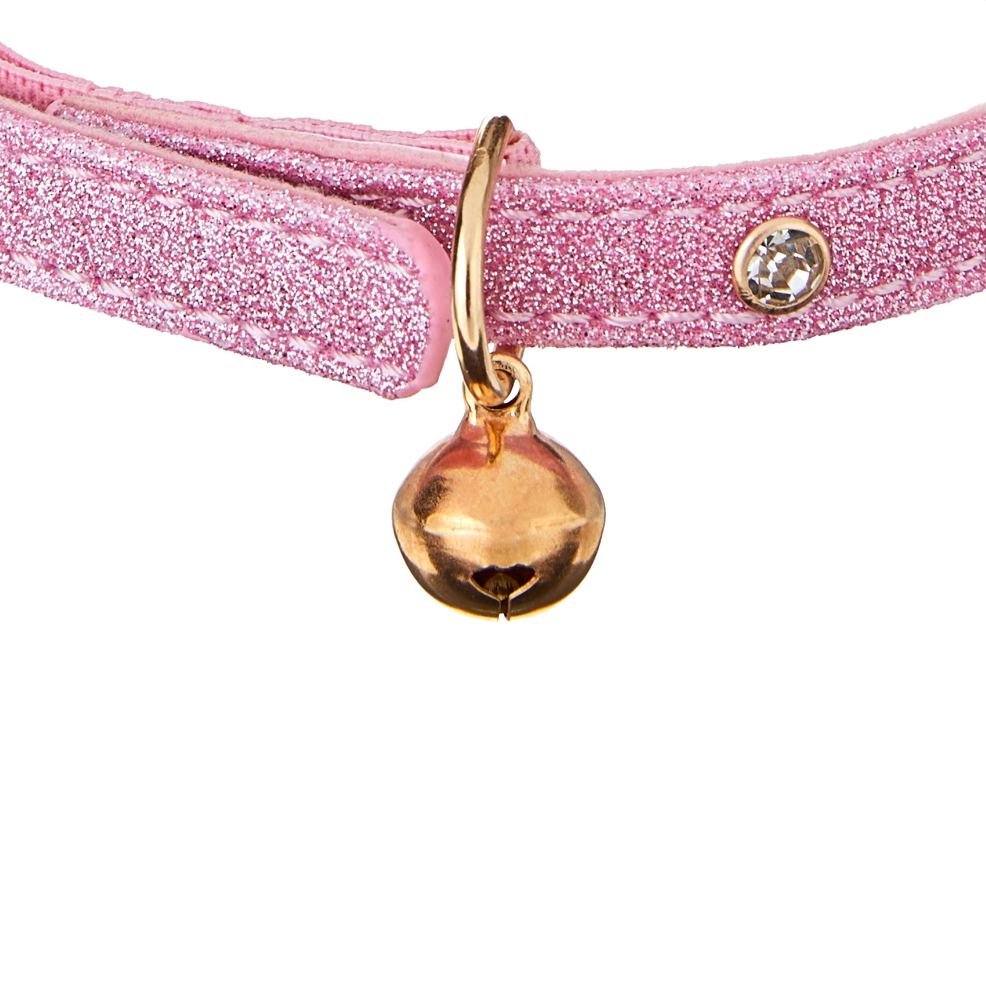 Rhinestone-Embellished Breakaway Cat Collar in Pink, One Size