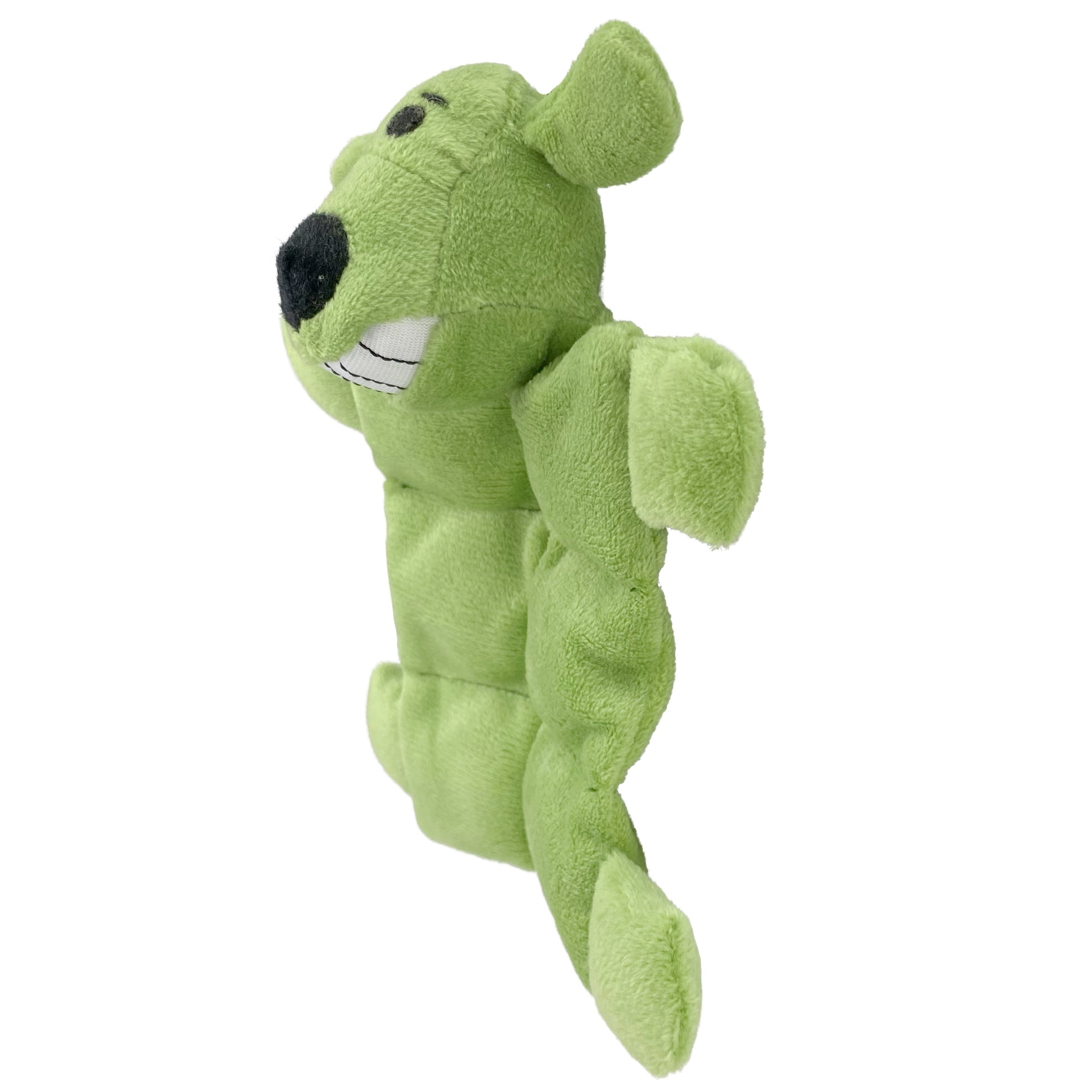 Mini Pet Loofa Squeaker Mat, Plush Dog Toy, Green