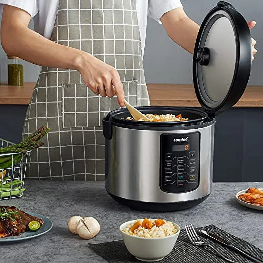 New Rice Cooker 10 Cup Uncooked,5.2 QT Large Capacity Steamer
