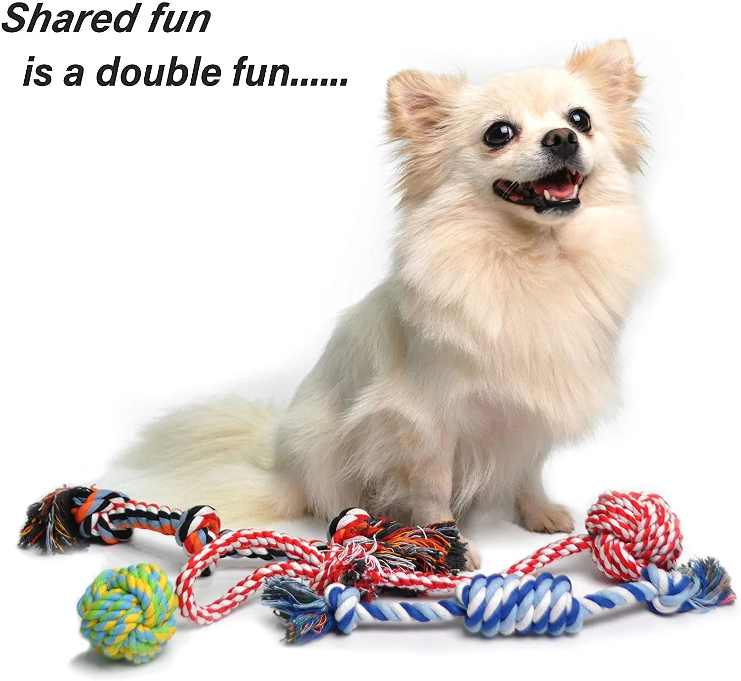 4-Pack Dog Rope Toys, Durable Cotton Chew and Tug Ropes for Indoor/Outdoor Interactive Play, Ideal for Small to Medium Dogs