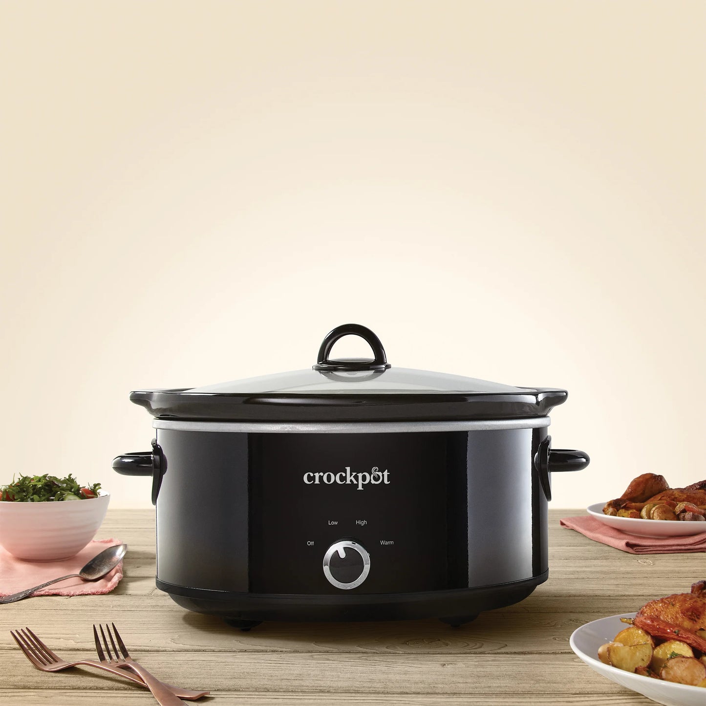 ® Manual 7-Quart Slow Cooker, Black
