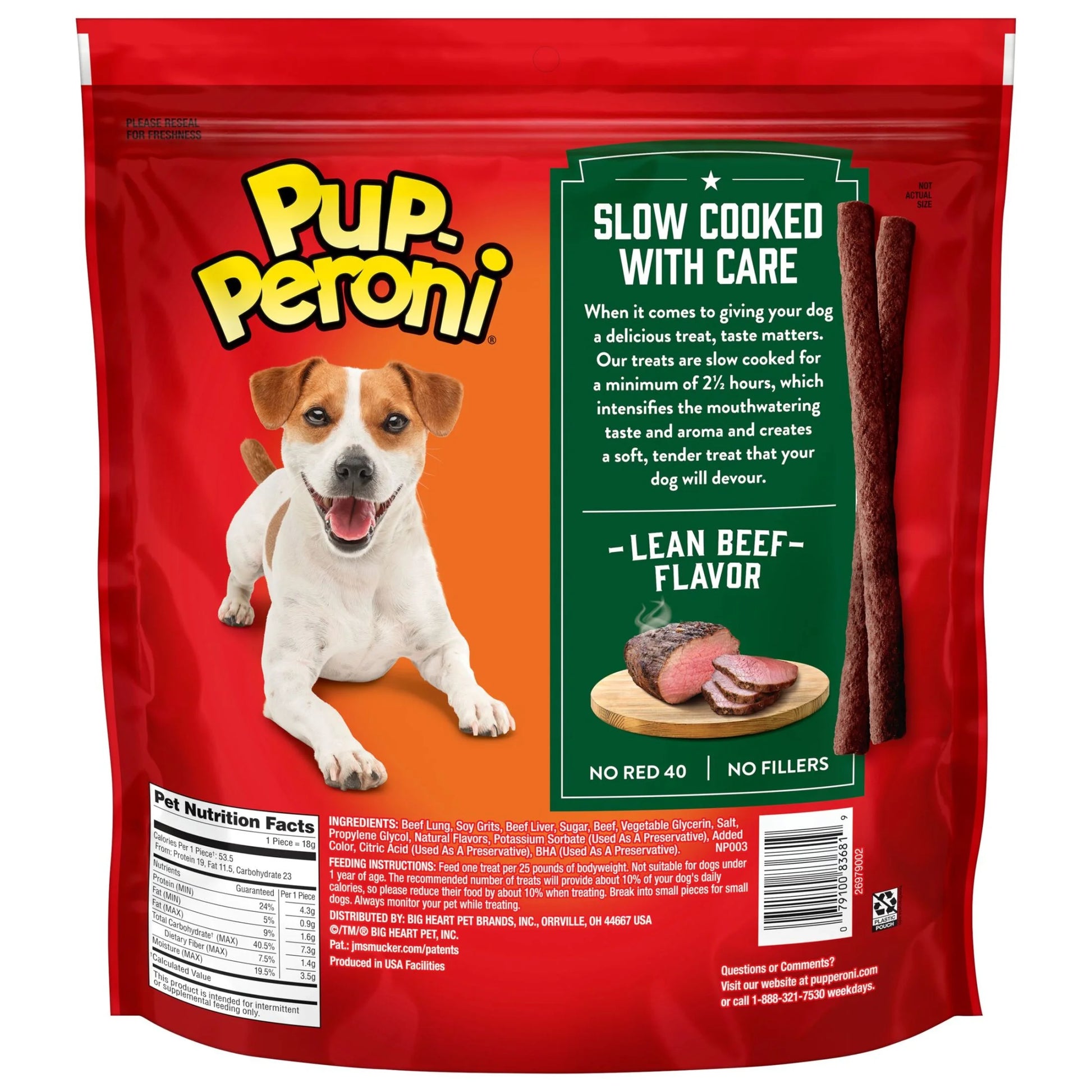 Pup Peroni Lean Beef Flavor Dog Treats, 35 oz Bag