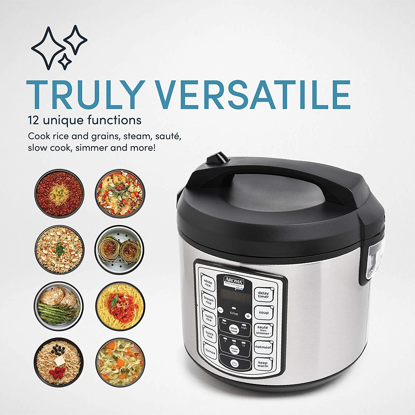 ® Professional 20-Cup (Cooked) / 5Qt. Digital Rice & Grain Multicooker, New, ARC-5000SB