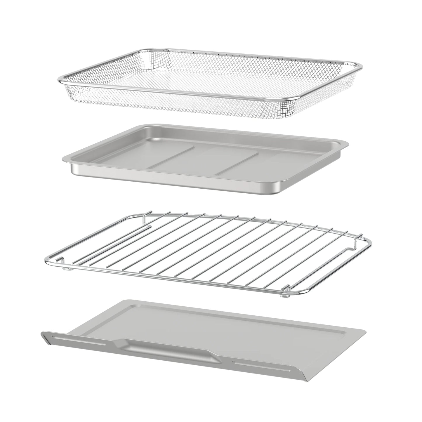 Black + Decker Crisp ‘N Bake™ PRO 4-Slice Air Fry Toaster Oven with Basket, Pan, Rack & Tray, Stainless Steel