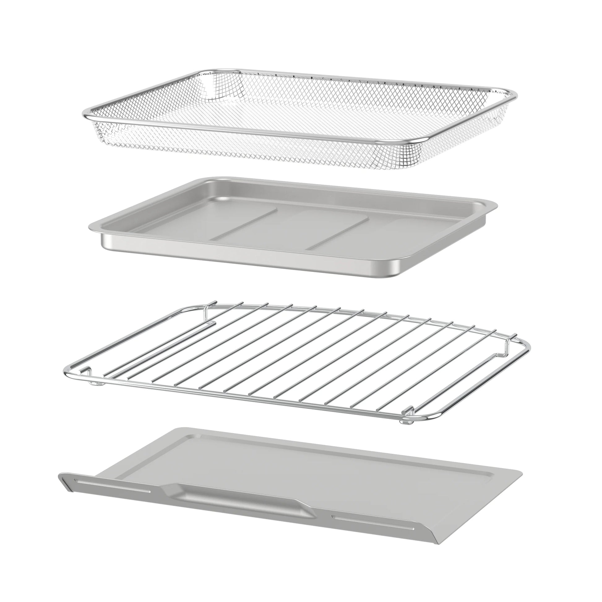 Black + Decker Crisp ‘N Bake™ PRO 4-Slice Air Fry Toaster Oven with Basket, Pan, Rack & Tray, Stainless Steel