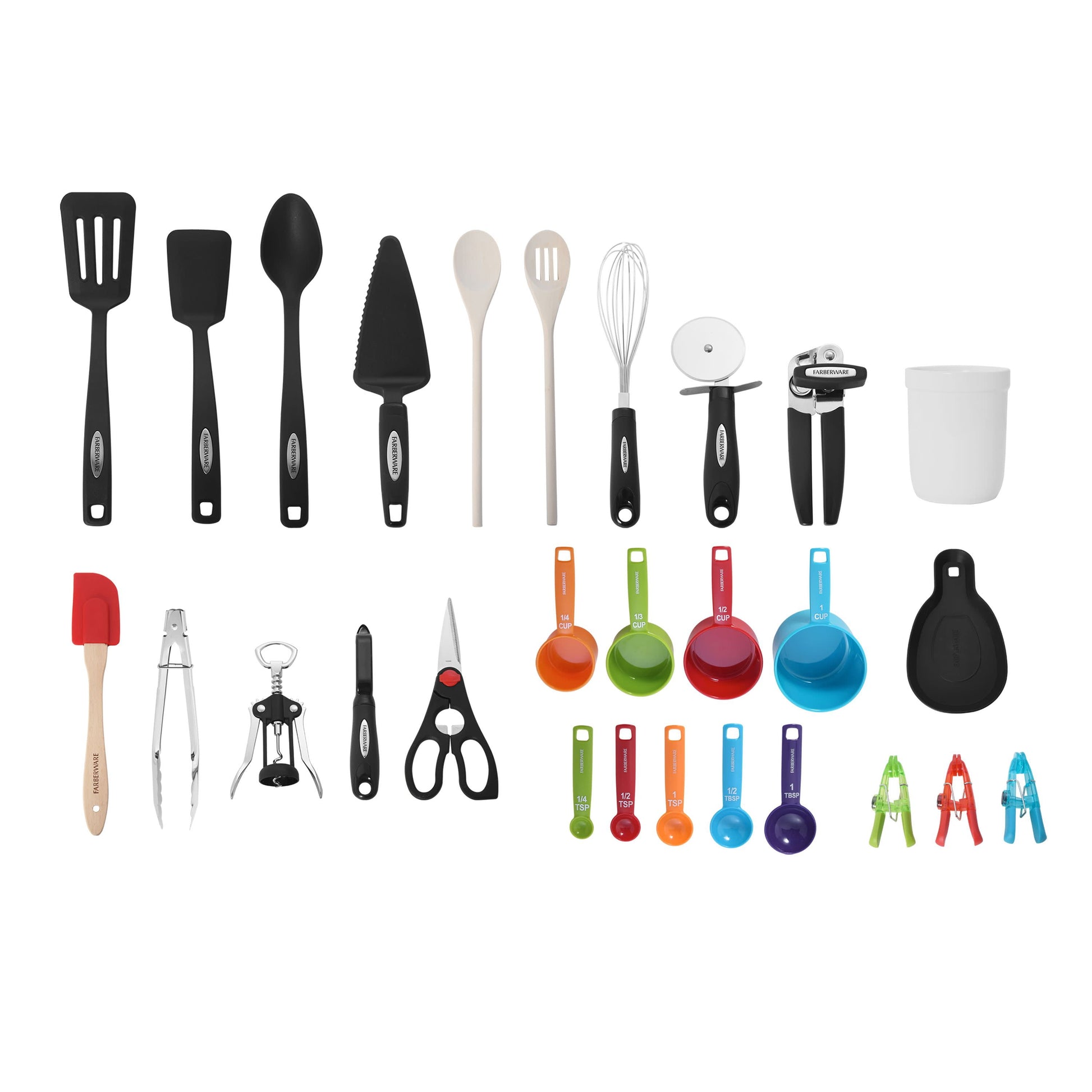 28-Piece Kitchen Utensil & Gadget Kitchen Utensil Sets Multicolor