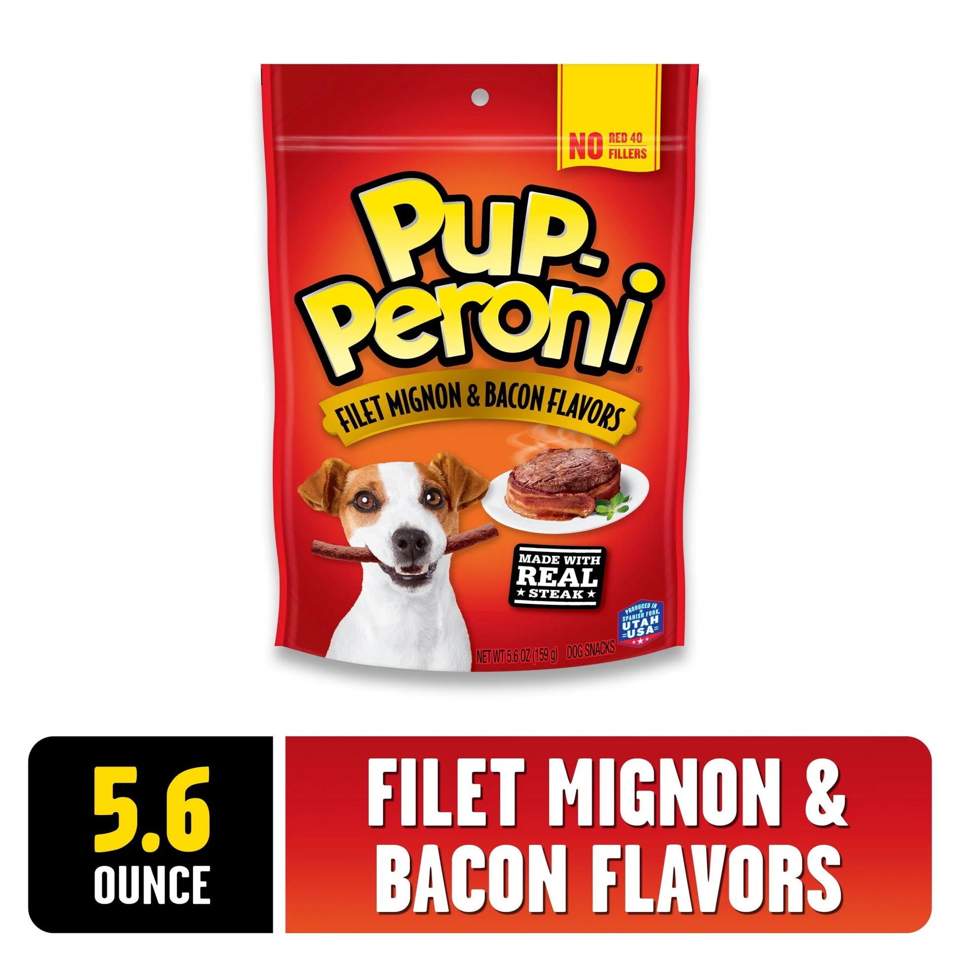 Pup-Peroni Filet Mignon and Bacon Flavor Dog Treats, 5.6 Ounce Bag