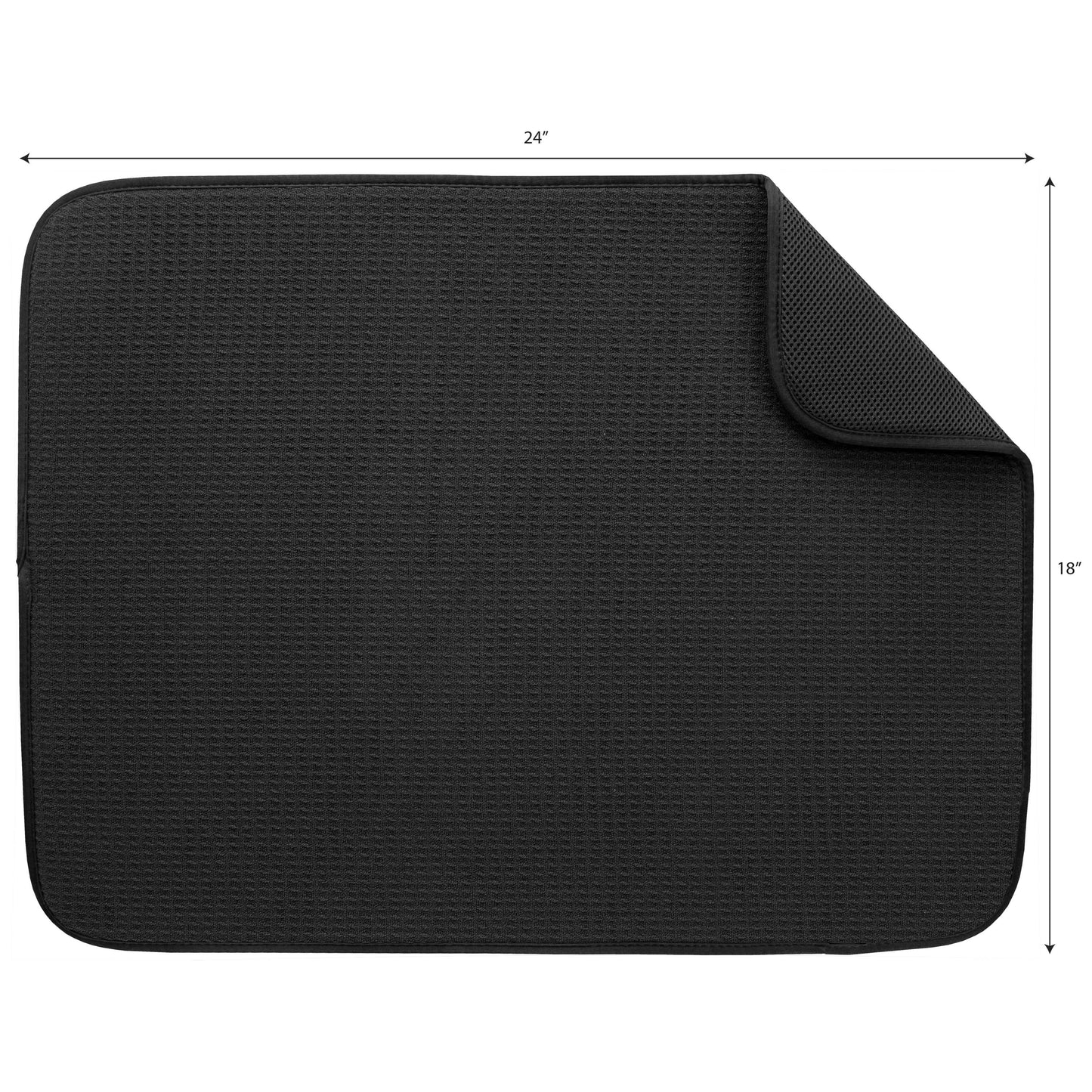 Microfiber Dish Drying Mat Black