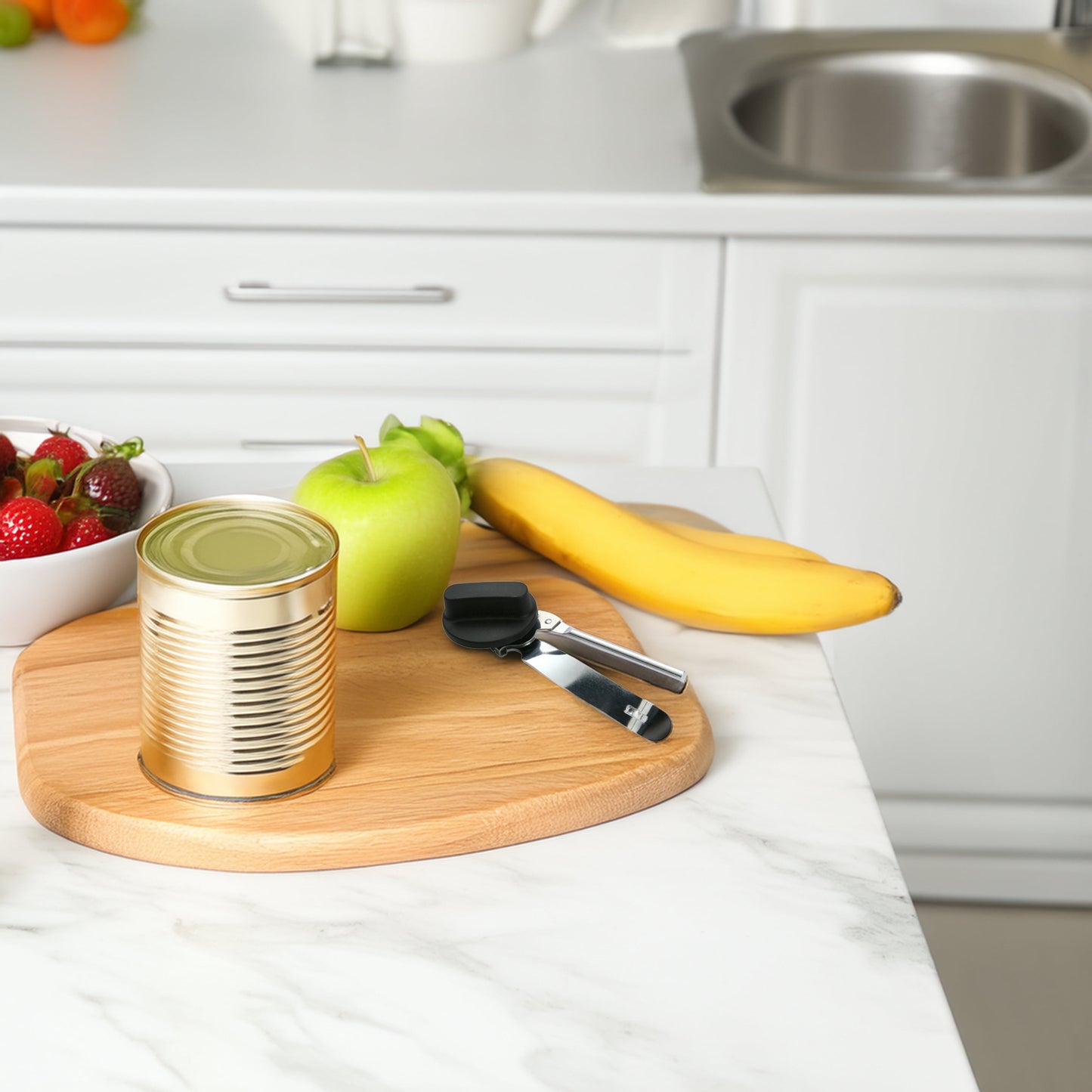 Stainless Steel Can Opener, Black