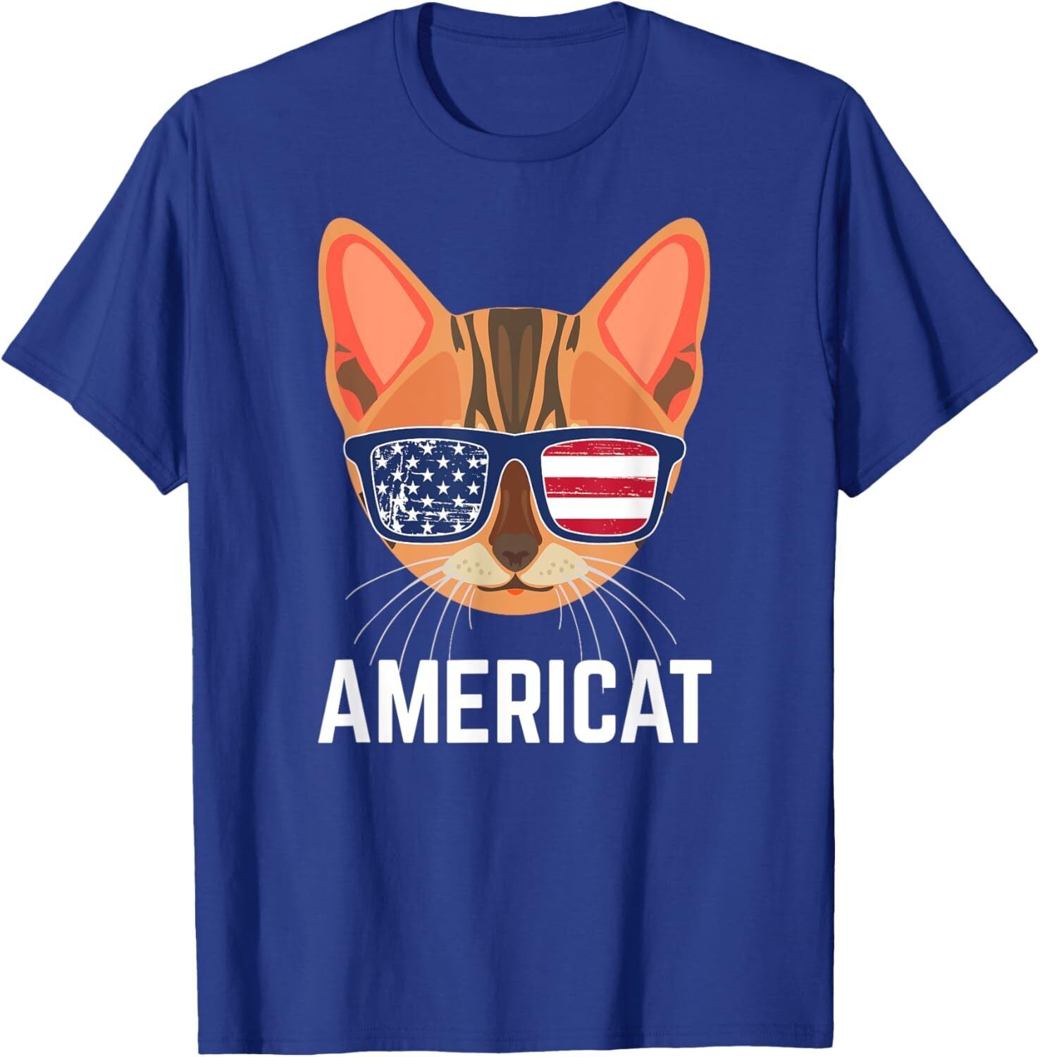 Bengal Cat Americat USA American Flag 4Th of July Patriotic T-Shirt Hoodie