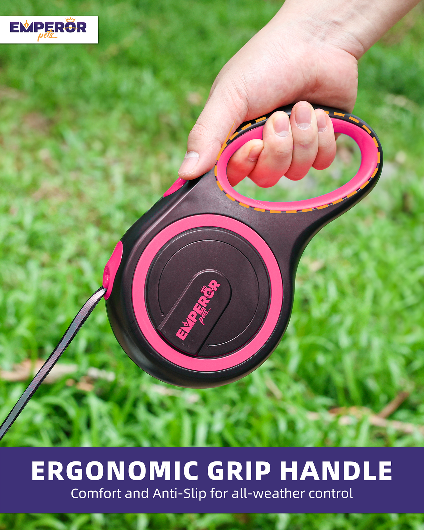 Ultimate 26 Ft Retractable Dog Leash for Large Breeds - Heavy Duty, Up to 110lbs, Perfect for Outdoor Adventures