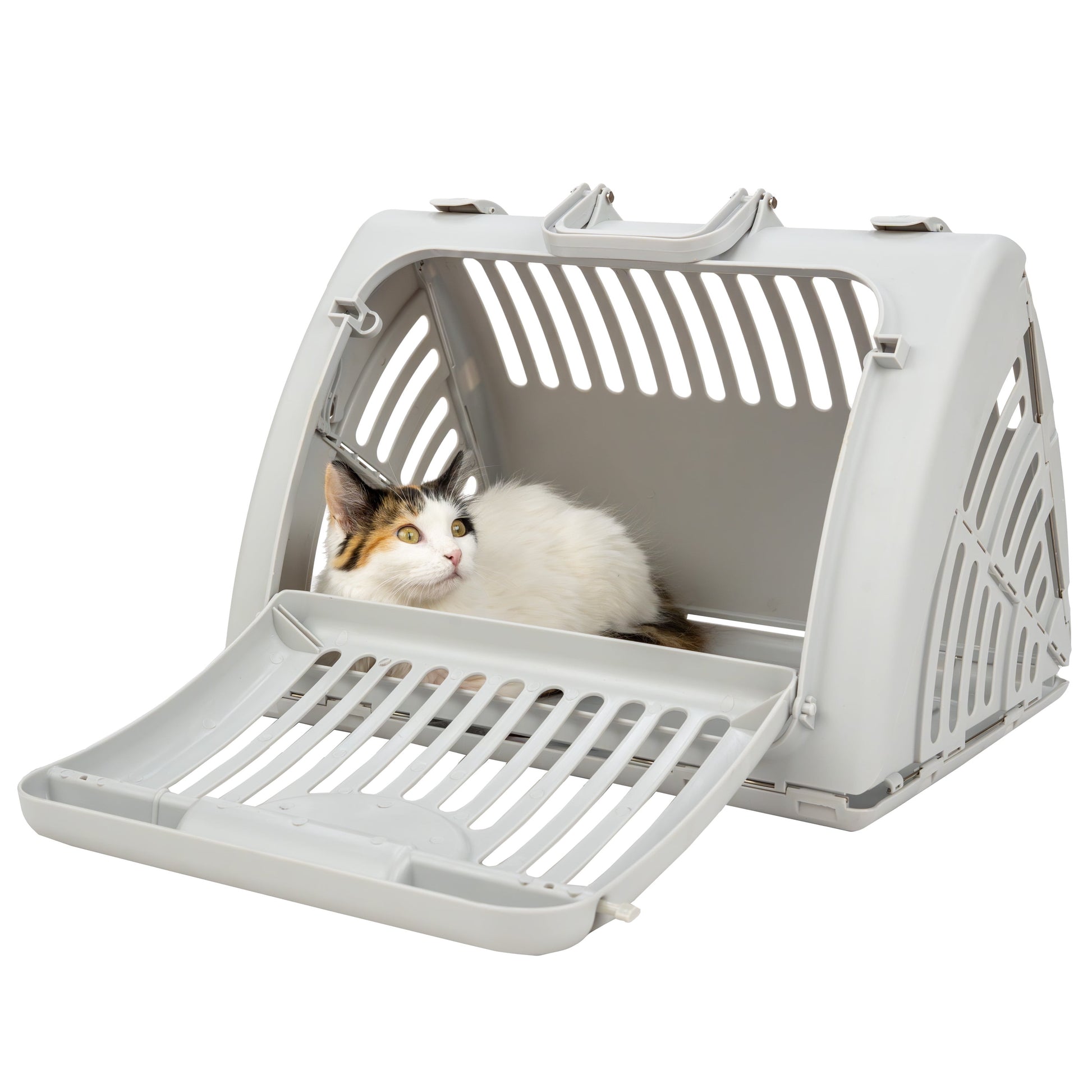 Portable Foldable Cat Carrier - Gray, One Size