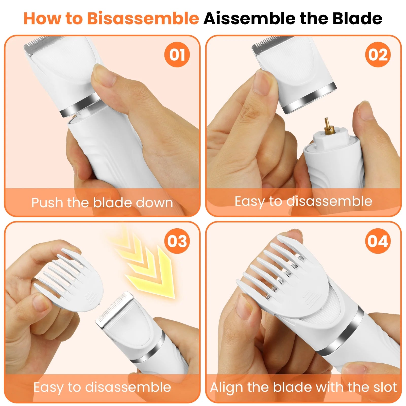 Dog Clippers, Dog Grooming Kit for Thick Hair, Thick Coats, Cat Clippers at Home, Rechargeable, Low Noise