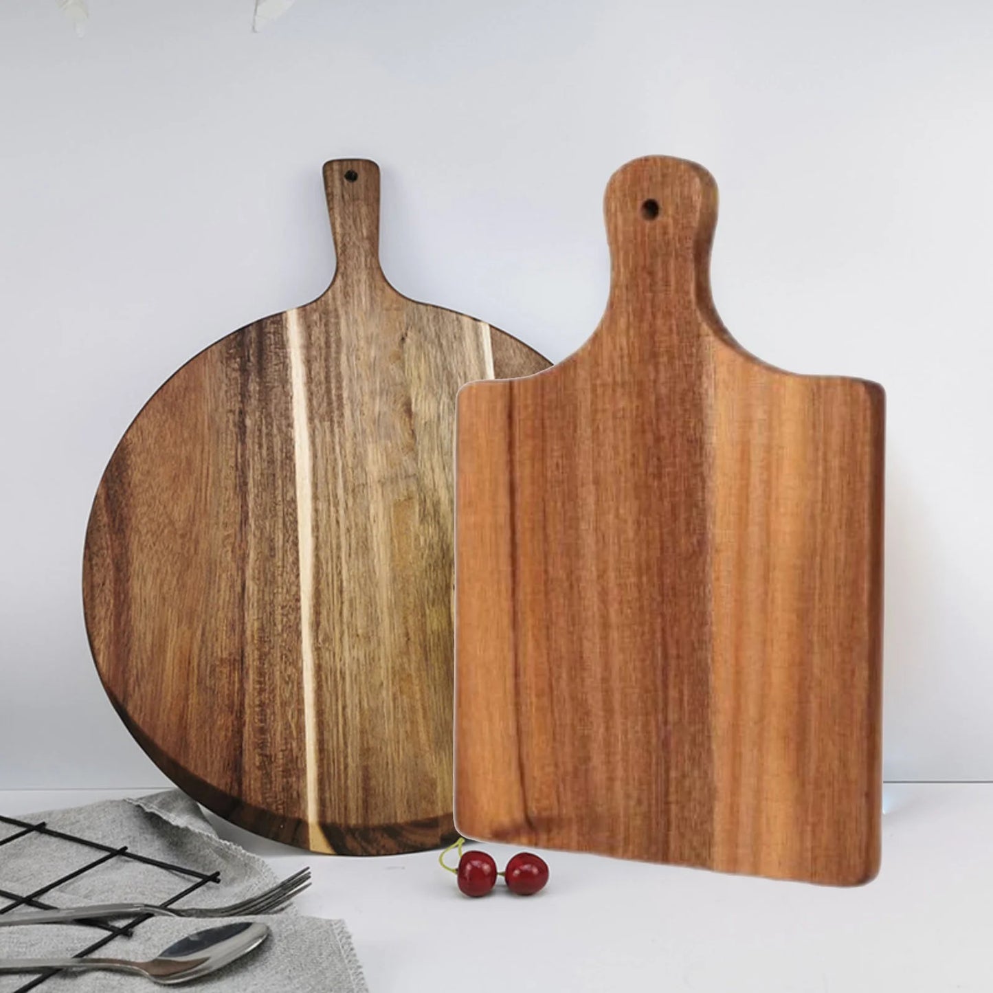 Kitchen Gadgets, Versatile Wooden Pizza Board Non-Slip Cutting Board for Kitchen Countertop Bread Serving Tray Steak Wood Board Wooden Tray Steak Serving Tray, 7.8X12X0.59Inch