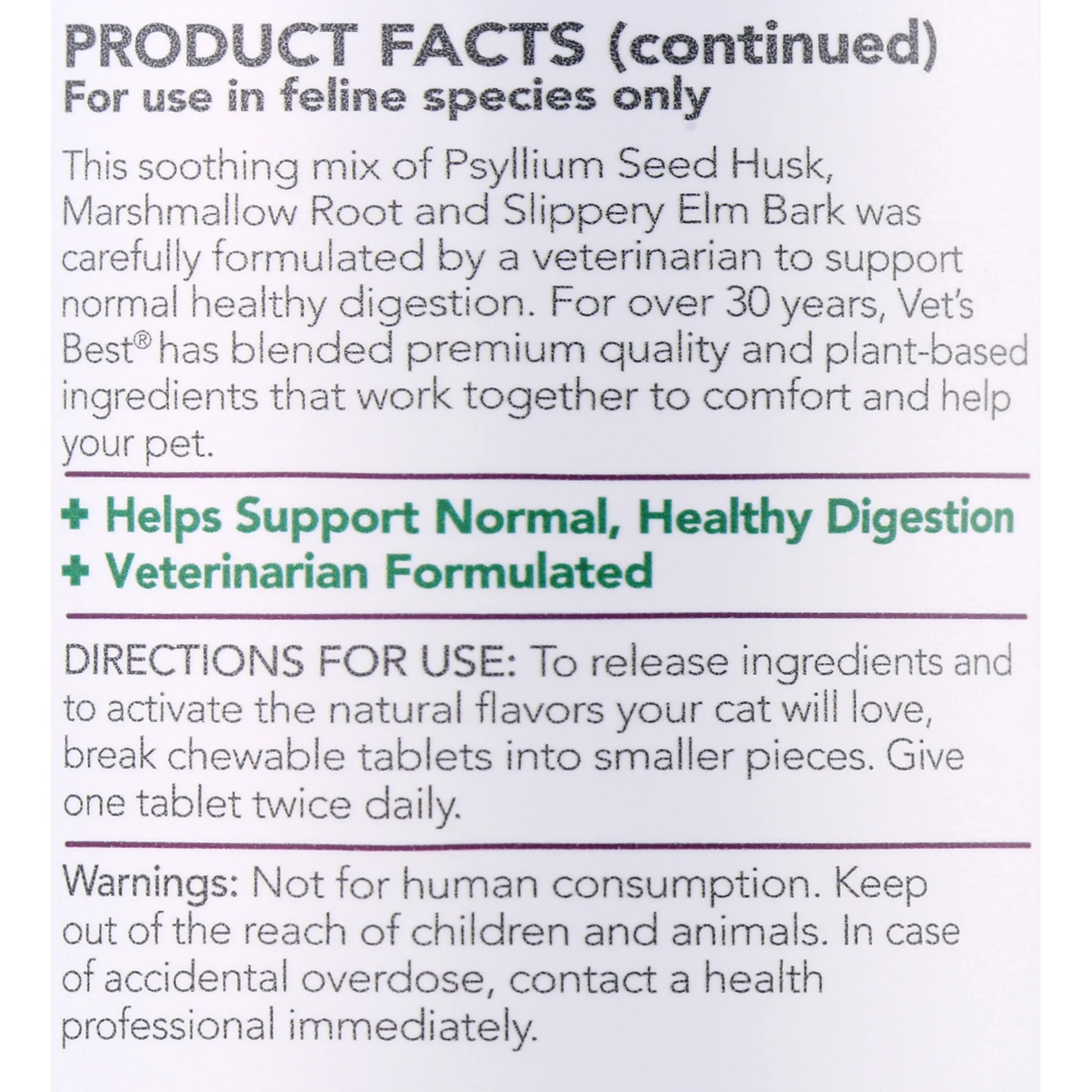 Cat Hairball Relief Digestive Aid - 60 Chewable Tablets