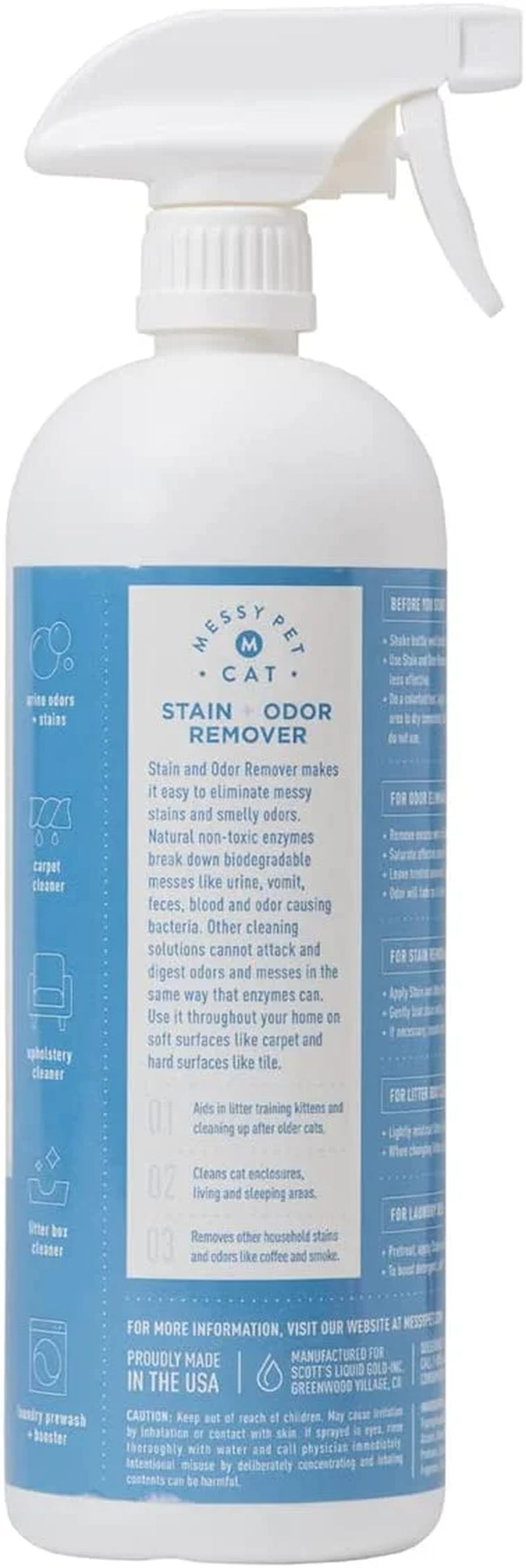 2-Pack Professional Pet Stain and Odor Remover for Carpets, Upholstery, and Mattresses - 27 Oz