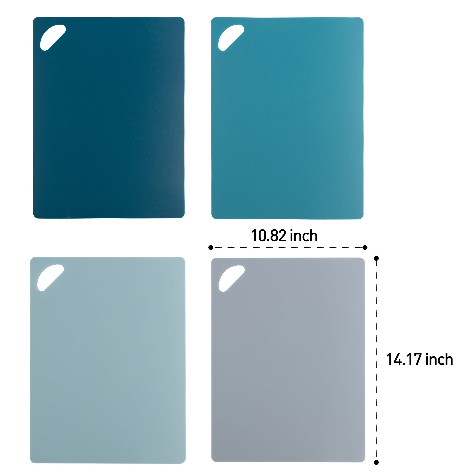 4 Pack Nonslip Flexible Cutting Mats, 14.1" X 10.8", 50% Recycled PP, Multicolor