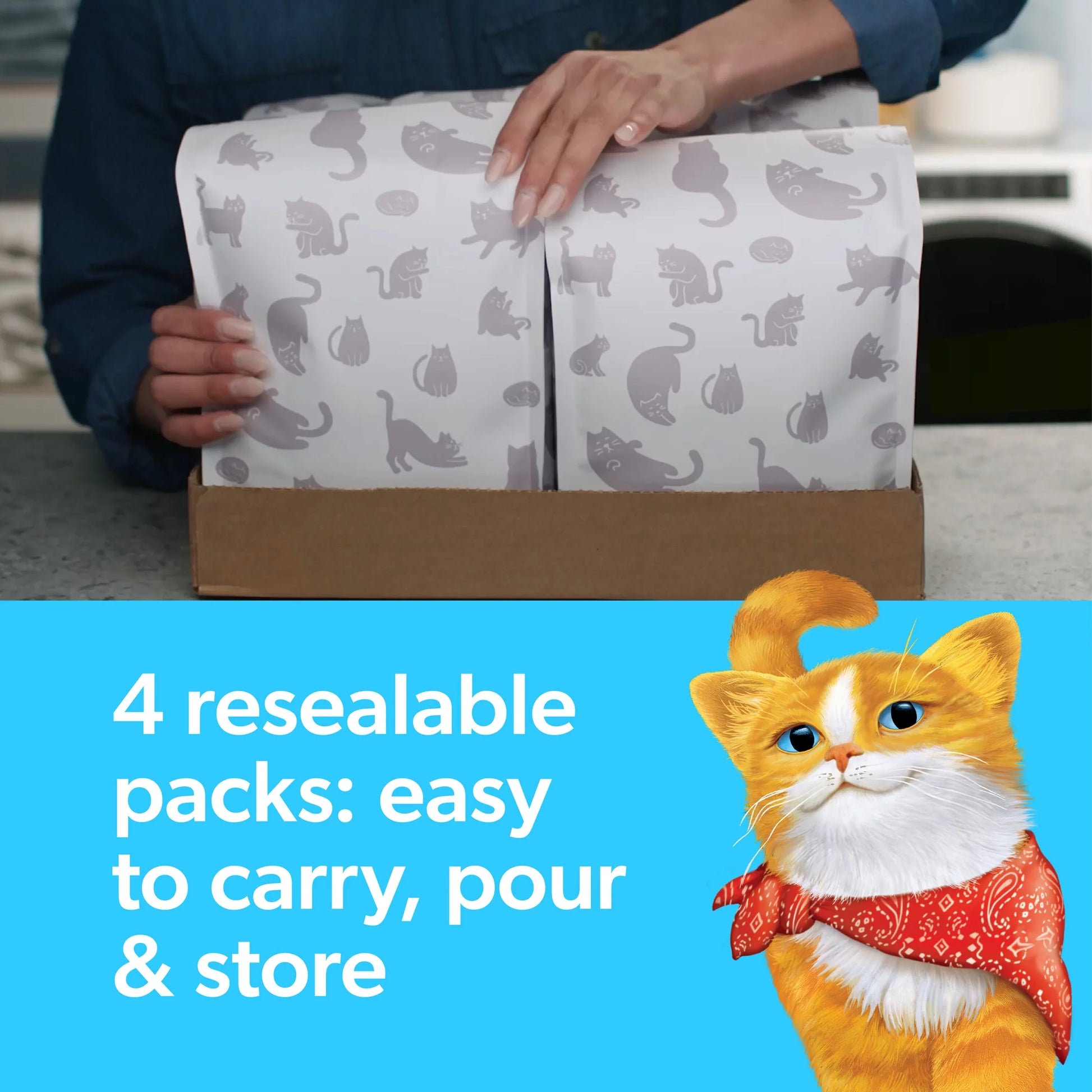 Extreme Scented Clumping Cat Litter with Febreze, Mountain Spring, 38 Lbs