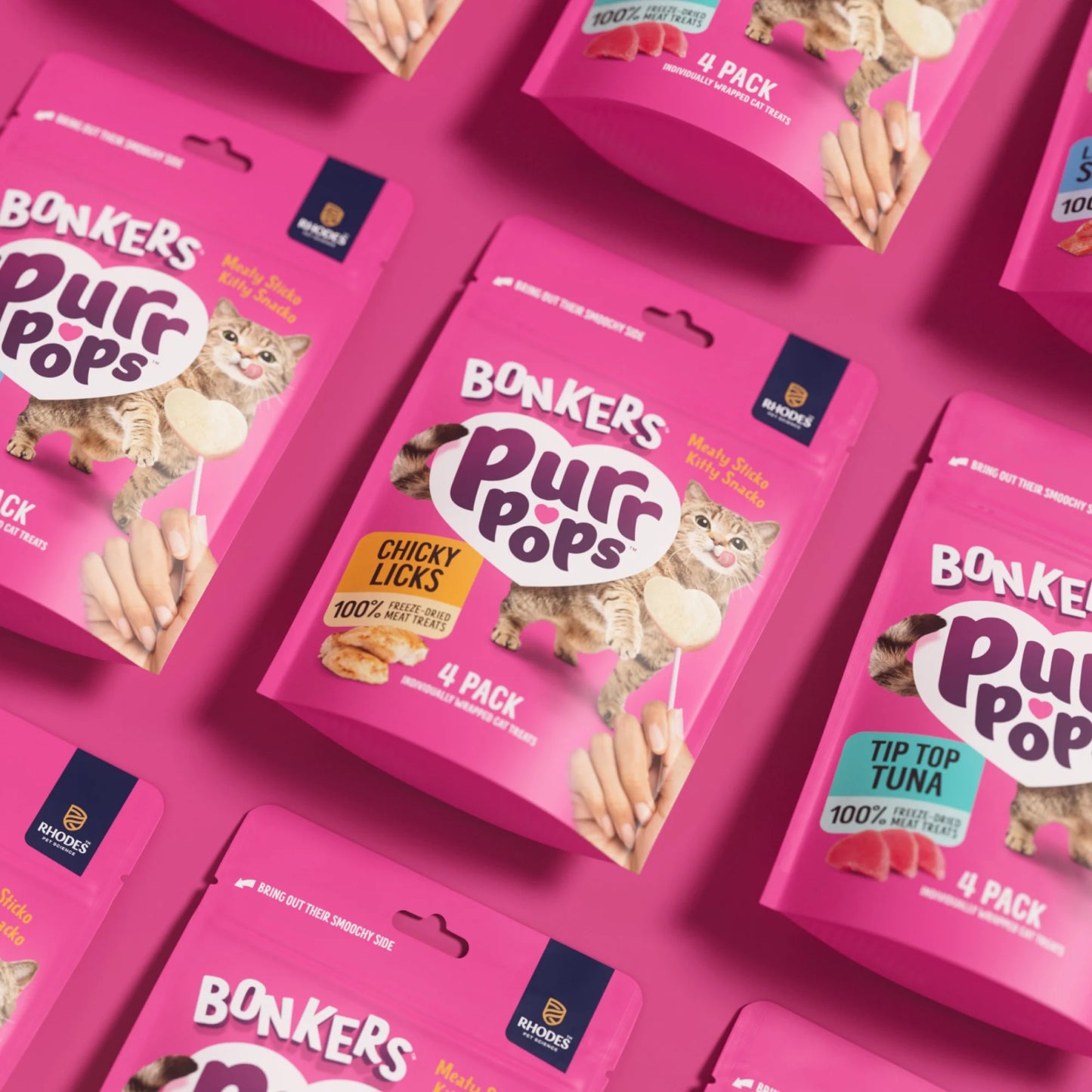 Purrpops Freeze-Dried Chicken Flavor Lollipops for Cats, 4-Pack