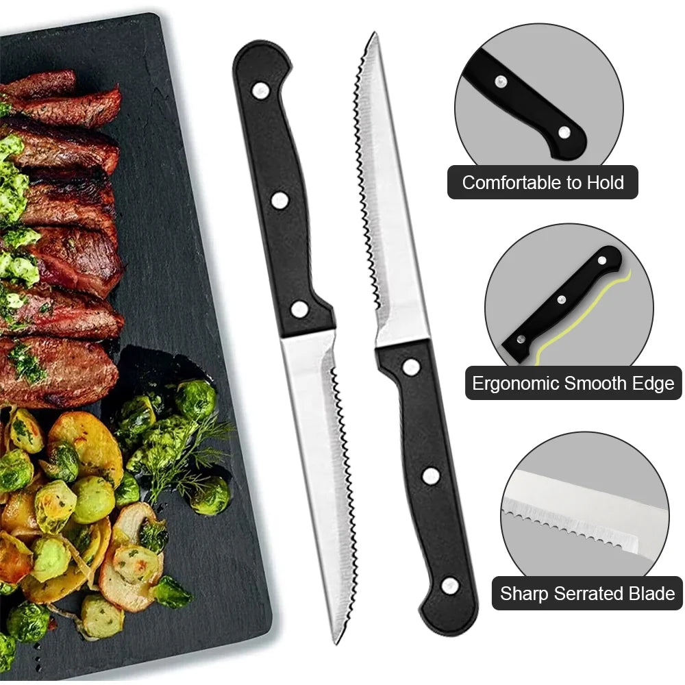 48-Pieces Silverware Set for 8, Stainless Steel Flatware Cutlery Utensil Set Forks and Spoons, Kitchen Tableware Set