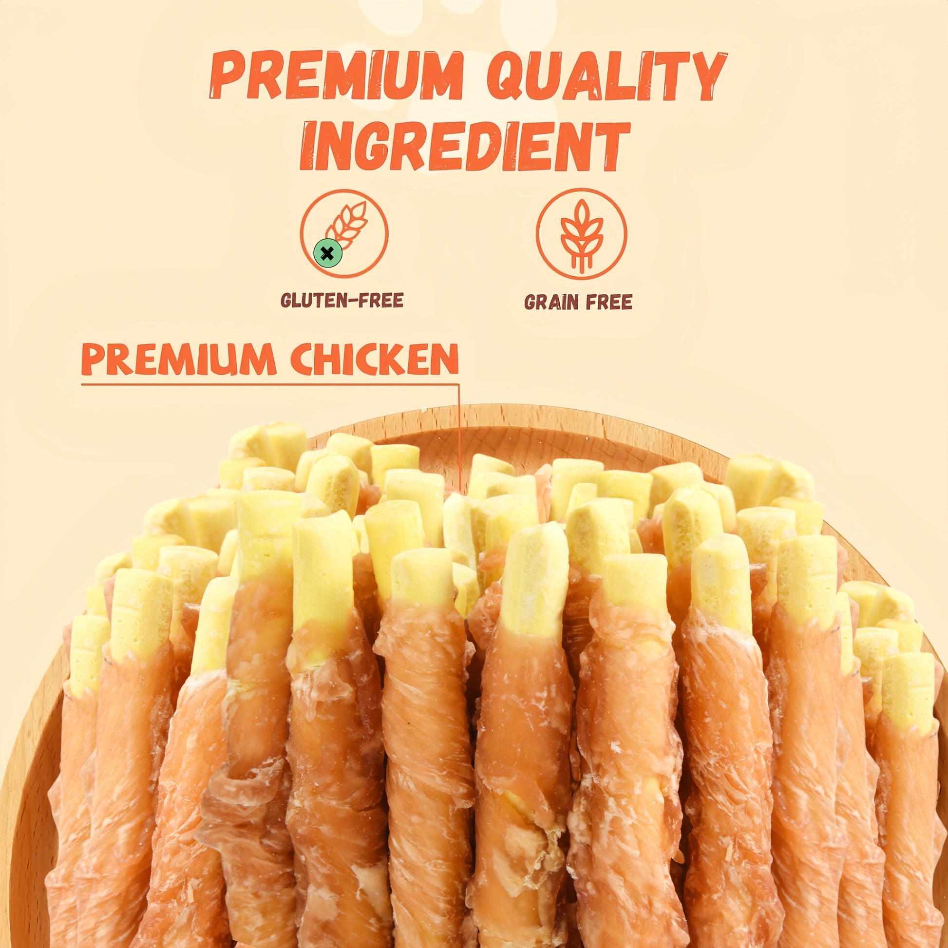 Chicken Jerky-Wrapped Pumpkin Biscuits for Dogs, Digestive Support Soft Chews, 11 oz