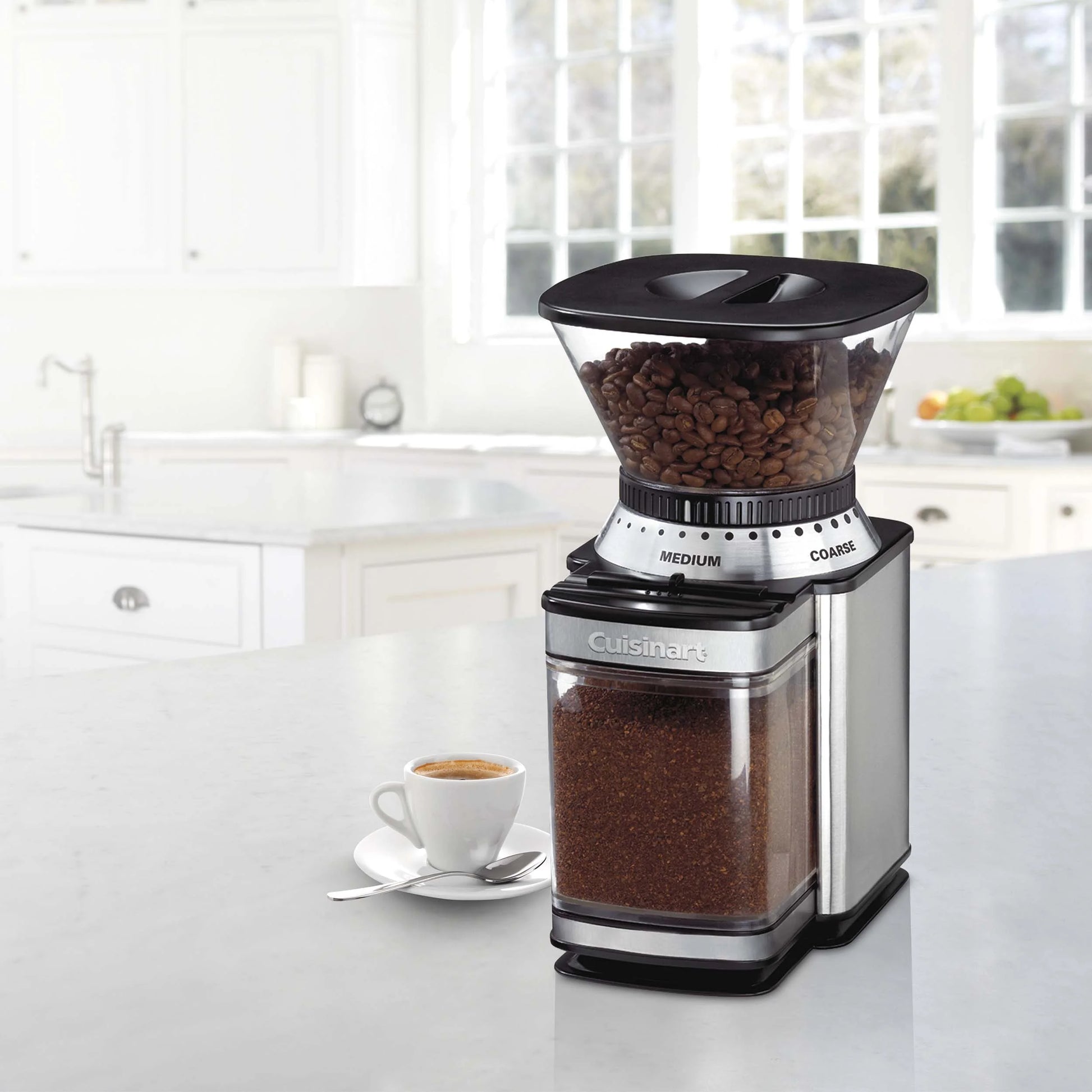 Supreme Grind 32 Cup Electric Burr Coffee Grinder, Stainless Steel