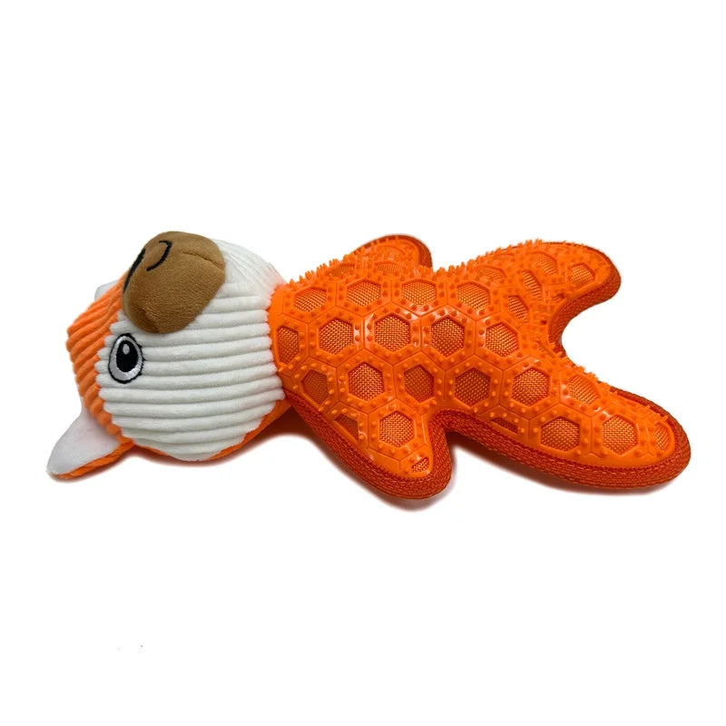 Tough Buddy Fox Dog Toy, Chew Level 4