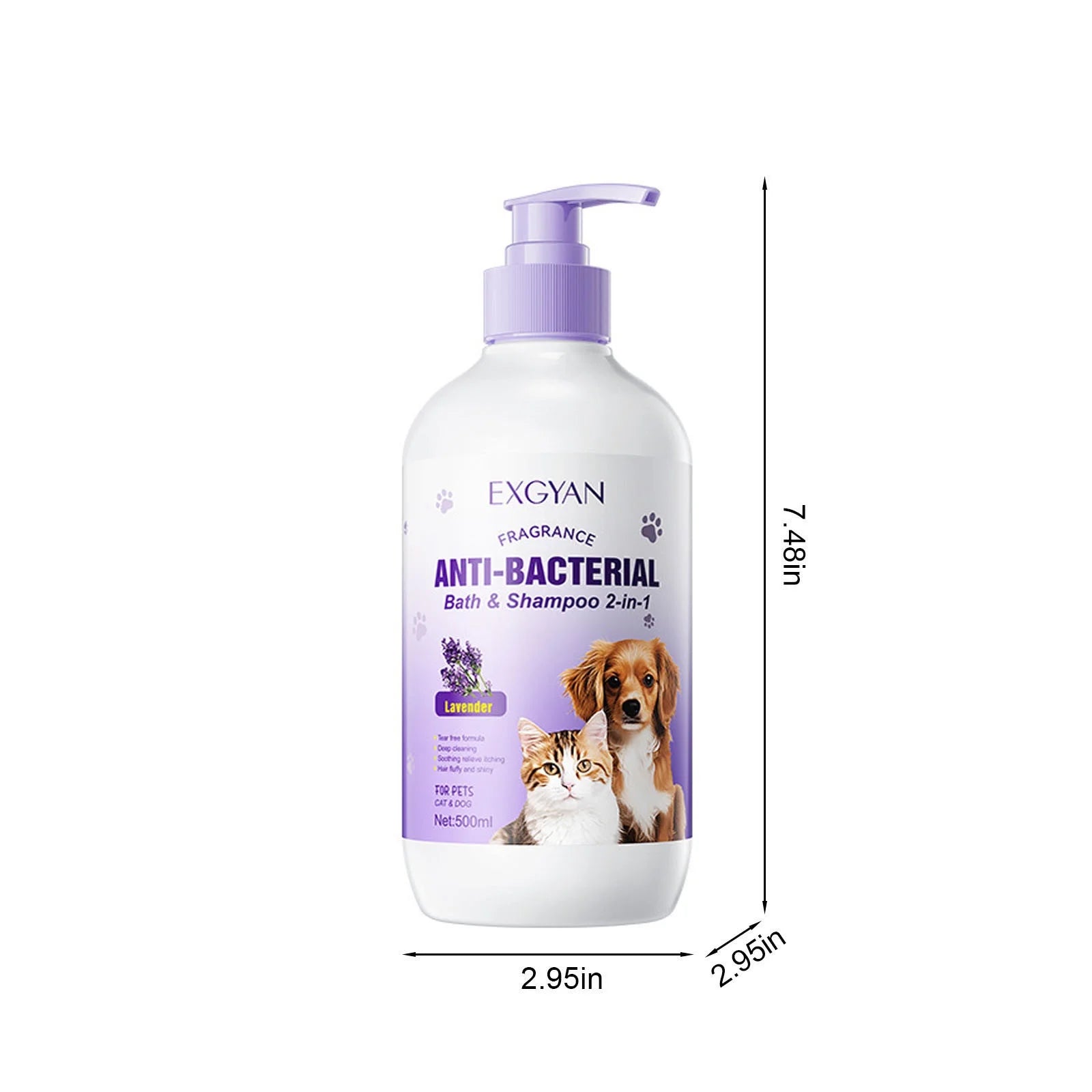 Deals of the Day Clearance!  2-In-1 Pet Lavender Bath and Shampoo-500Ml Soothing Wash for Pets