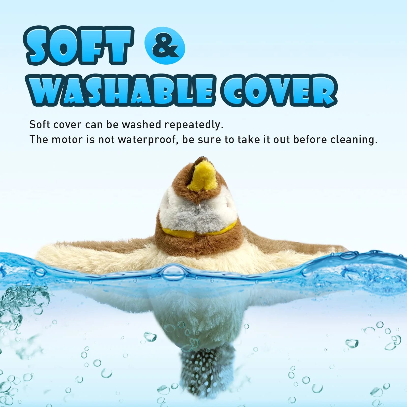 Rechargeable Touch-Activated Interactive Cat Toy with Flapping Bird Design - Kitten Exercise and Catnip Kicker (Non-Flying)