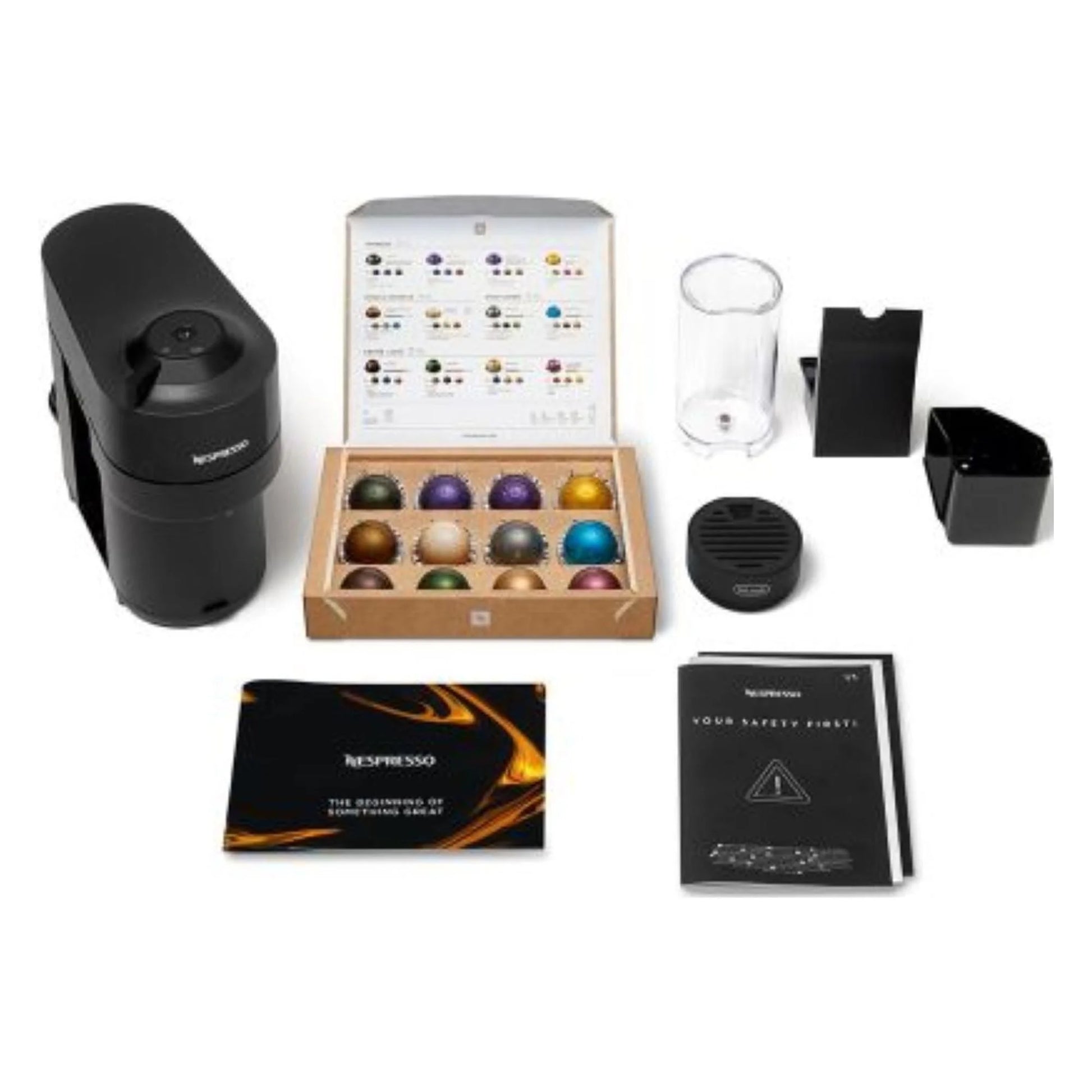 Vertuo Pop by  Coffee and Espresso Maker with Coffee Tasting Set, Black