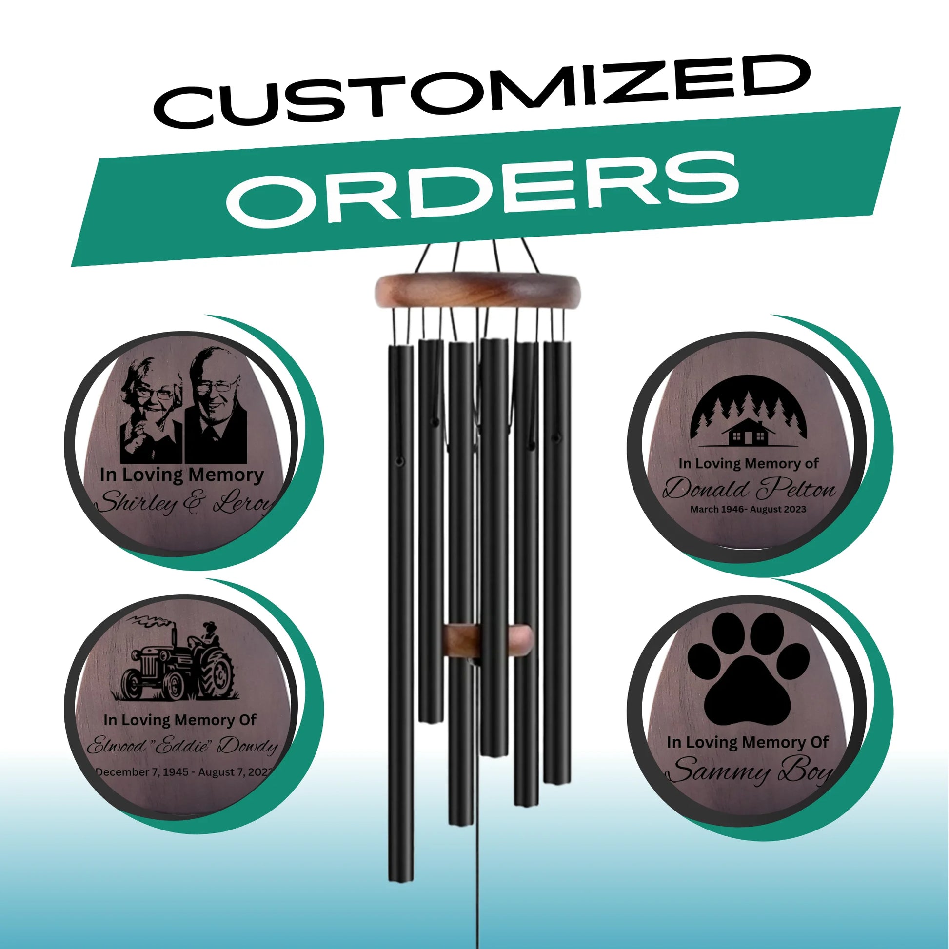 32" Memorial Wind Chimes - Thoughtful Gift for Special Occasions or Reflections