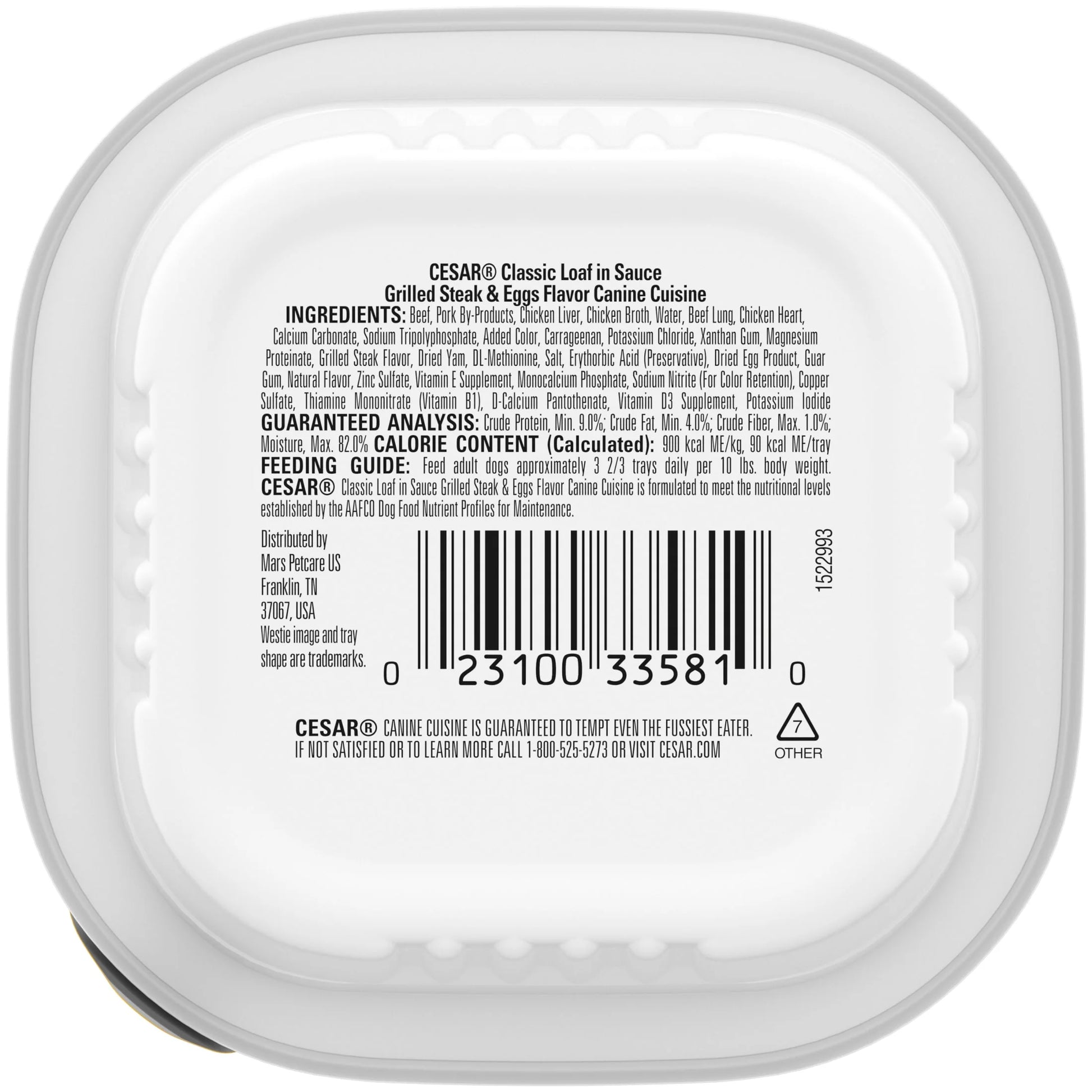 Classic Grilled Steak & Eggs Loaf in Sauce Dog Food, 3.5 Oz Easy Peel Tray