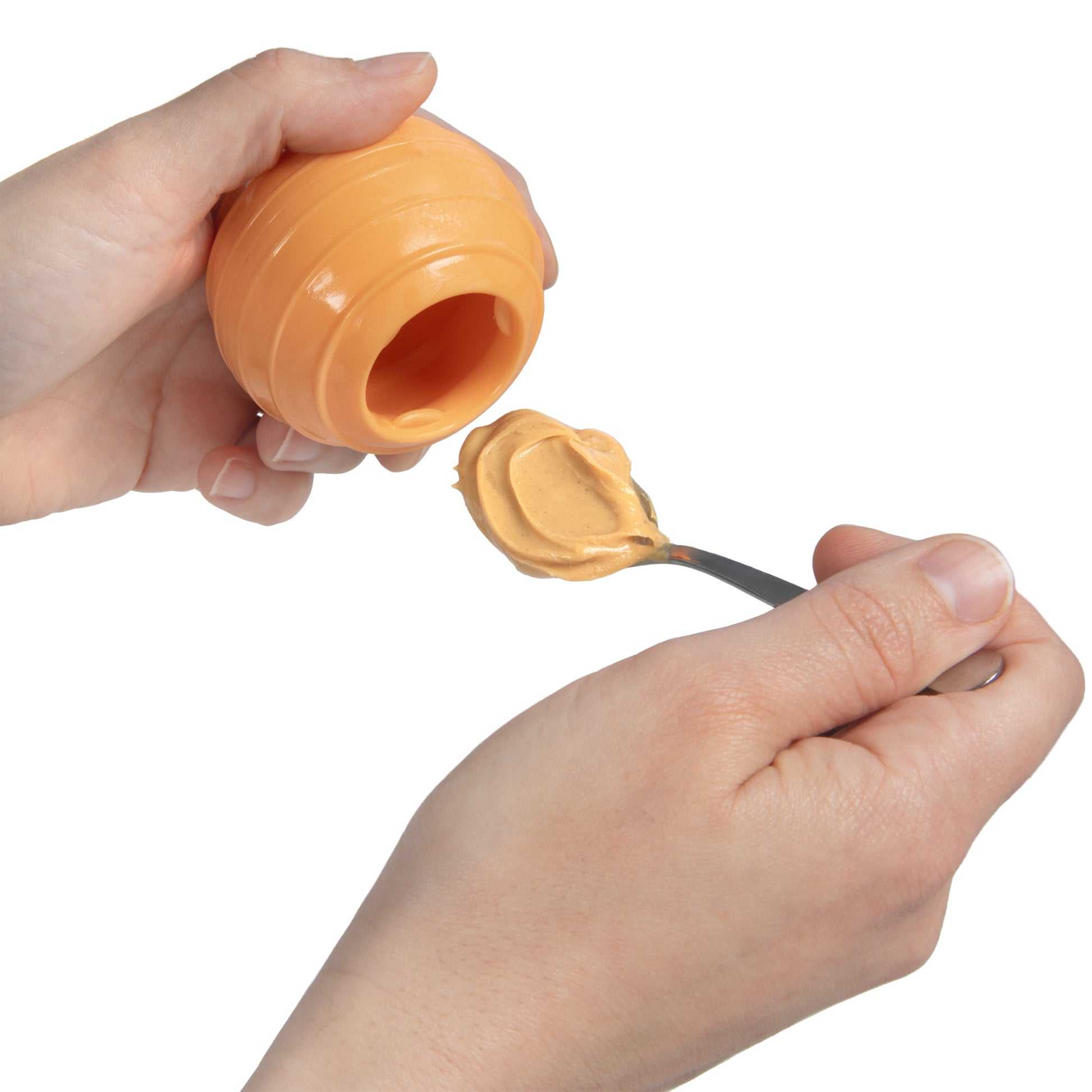 Looper Dog Toy with Chew Guard Technology - Durable, Tough, and Squeaky - Small Size, Orange