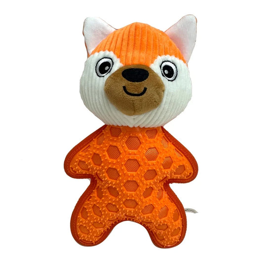 Tough Buddy Fox Dog Toy, Chew Level 4