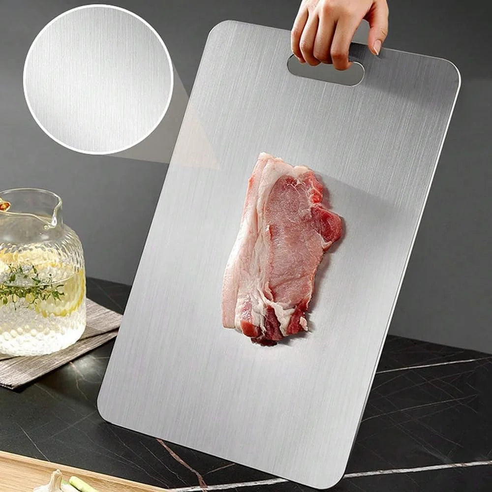 Titanium Cutting Board - 2025 New Upgrade 100% Pure Titanium Cutting Boards for Kitchen Double Sided Non Toxic Titanware Cutting Board,Hygiene Durable Dishwasher Safe Chopping Board (18"L X 12"W)