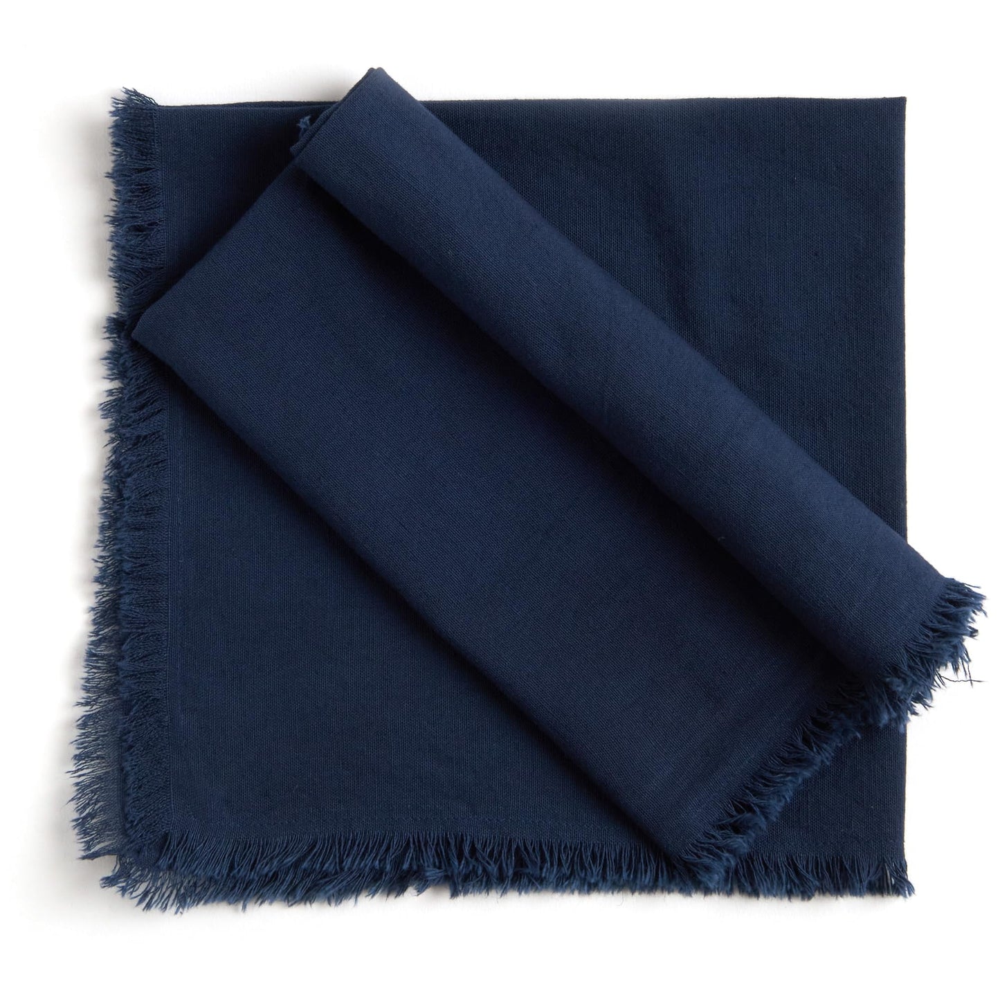 ACCENTHOME Navy Cotton Linen Napkin Set of 12 18X18 Inch Dinner Napkins - Washable Soft Premium Hotel Quality Reusable Napkins Perfect Table Napkins for Family Dinners, Weddings
