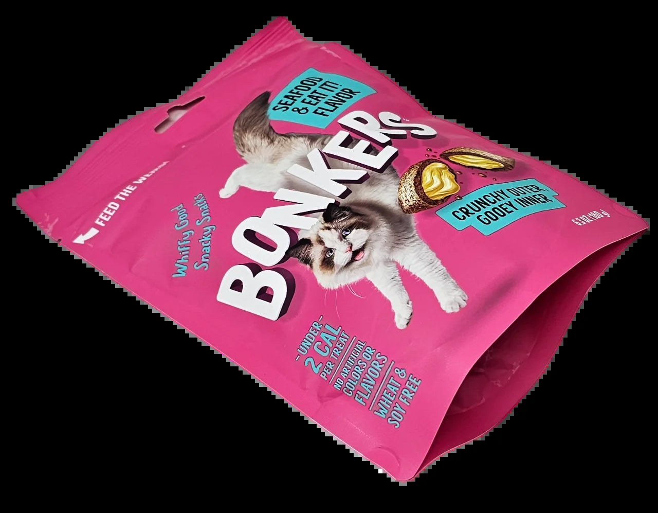 Seafood Flavor Crunchy Cat Treats, 6.3 oz (Pack of 3)