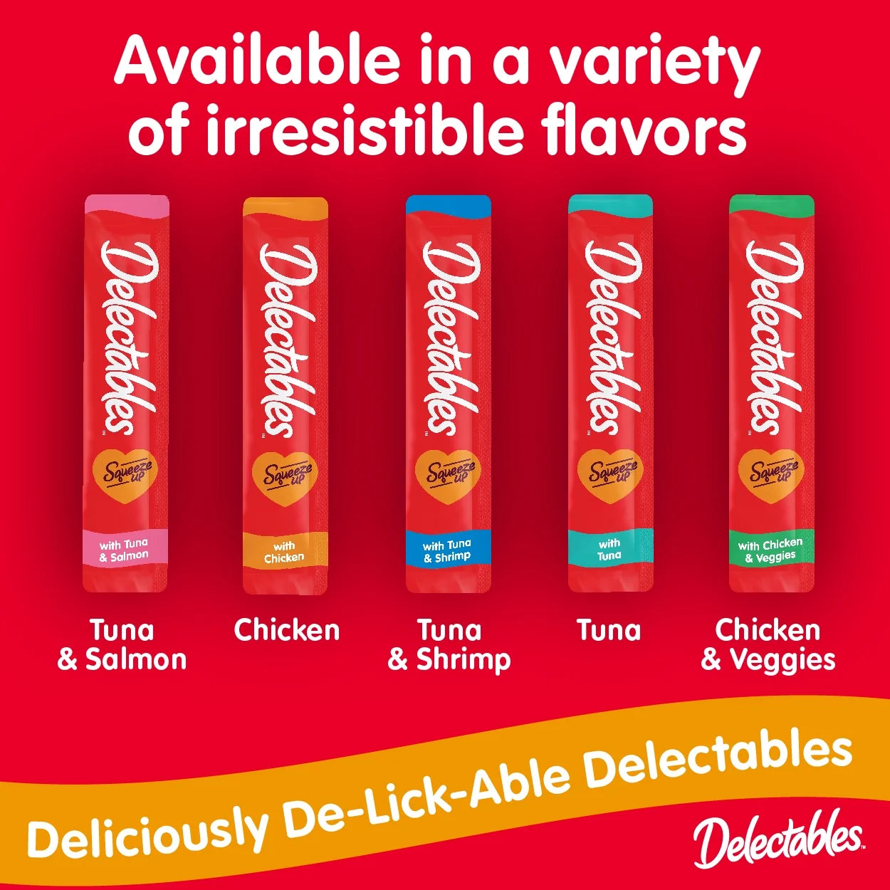 Delectables Squeeze Up Interactive Lickable Wet Cat Treats, Tuna & Salmon, 0.5 oz Tube (Pack of 4)