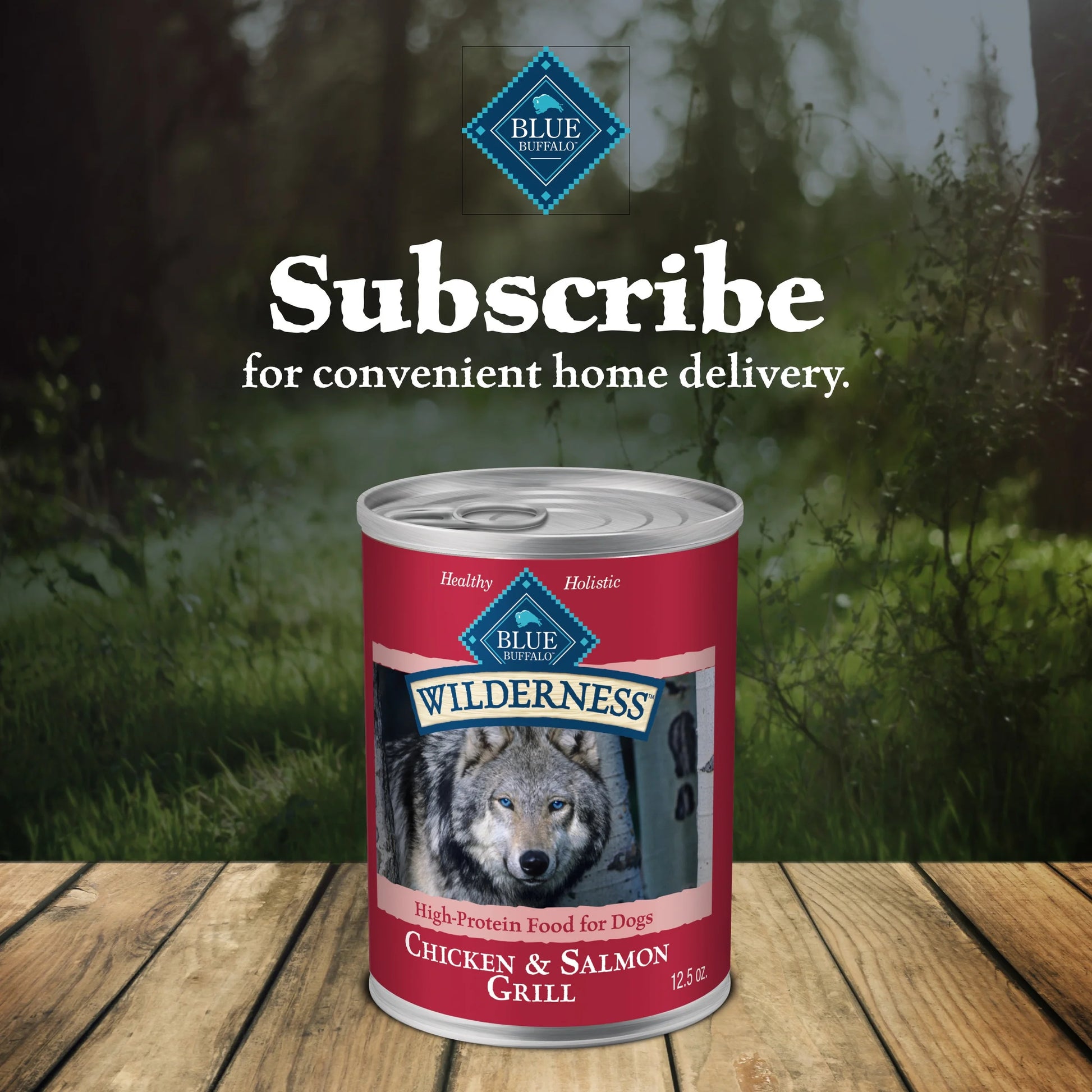 Wilderness Adult Wet Dog Food with Salmon and Chicken Grill, 12.5 oz Can