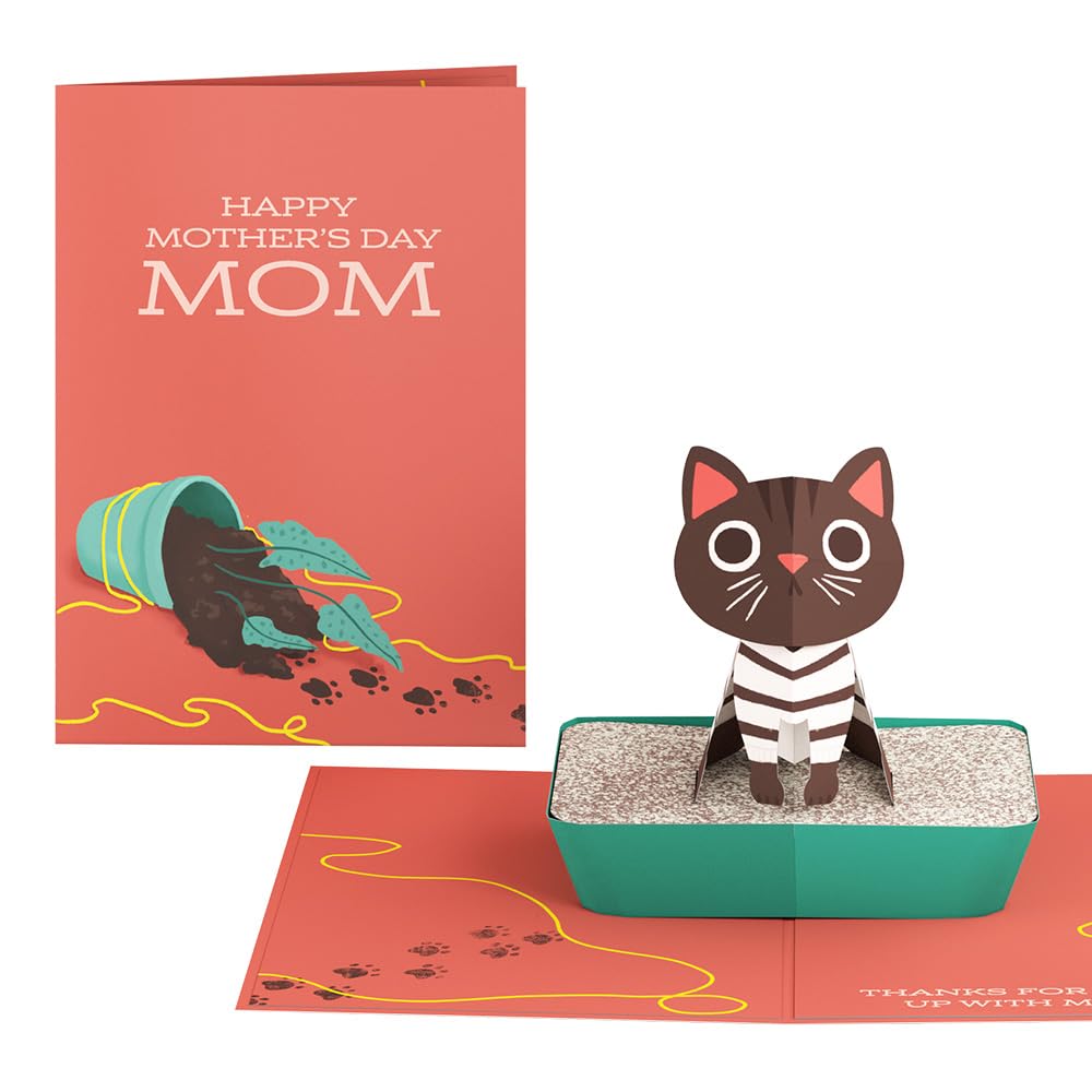 Lovepop Mother's Day Pop-Up Card for Her - 3D Greeting Cards for Mom, Wife, Women - Thanks for Putting Up with My Crap - 5" x 7" Card - Blank Notecard & Envelope Included
