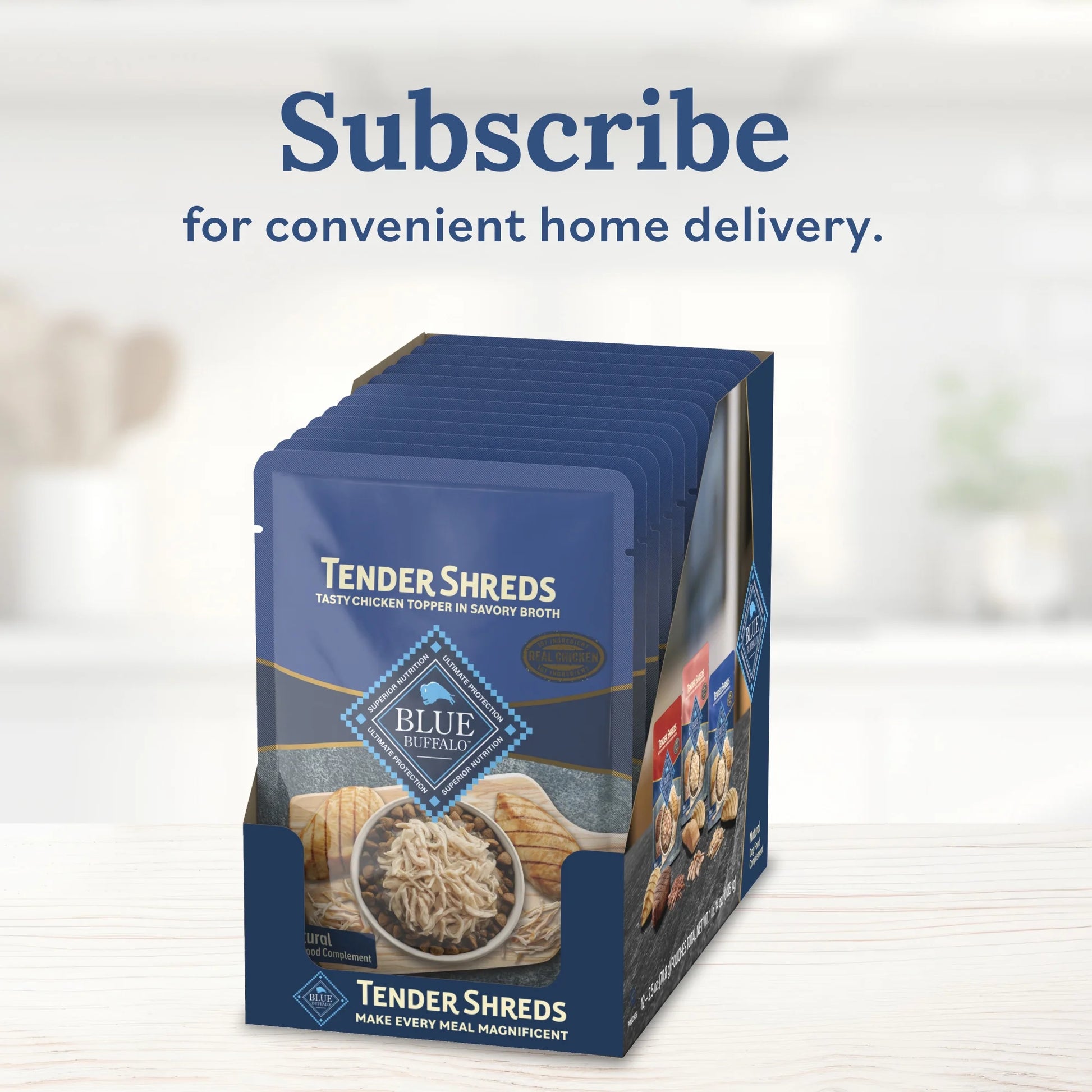 Tender Shreds Chicken Toppers for Dogs, 2.5 oz Pouch