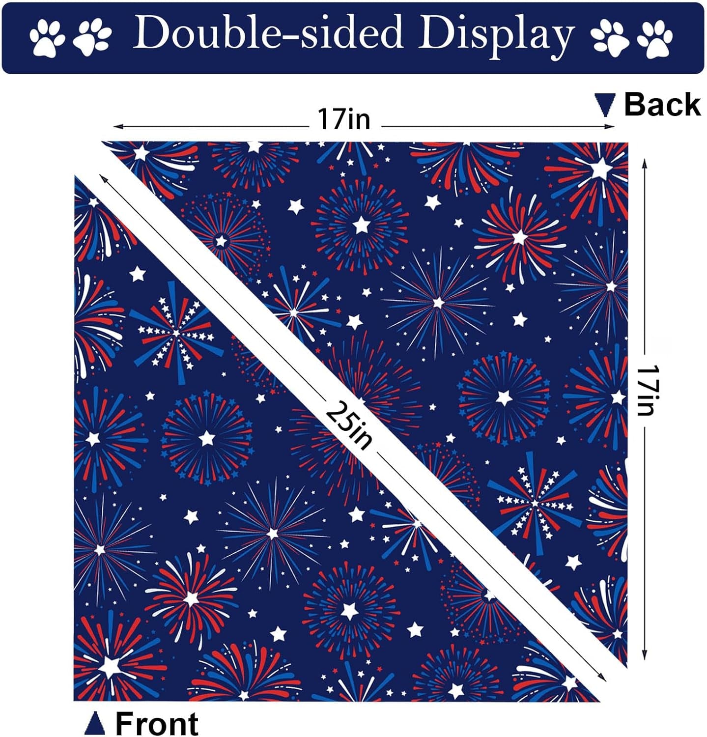 4Th of July Dog Bandanas, Adjustable American Flag Holiday Party Pet Decorations