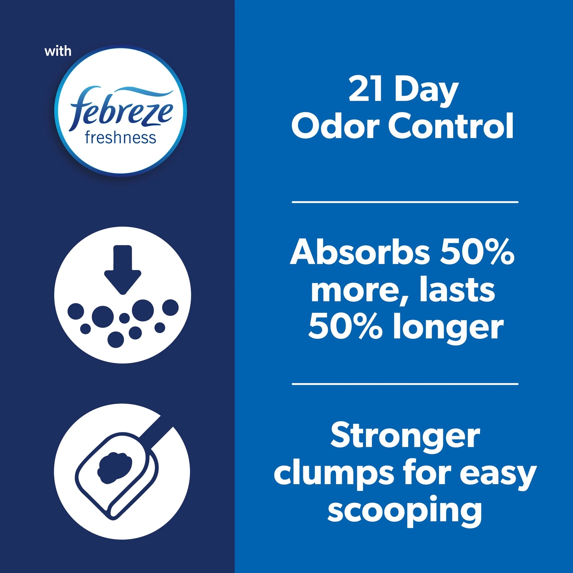 Outstretch Long Lasting Concentrated Clumping Cat Litter with Febreze Freshness, 19 Lbs