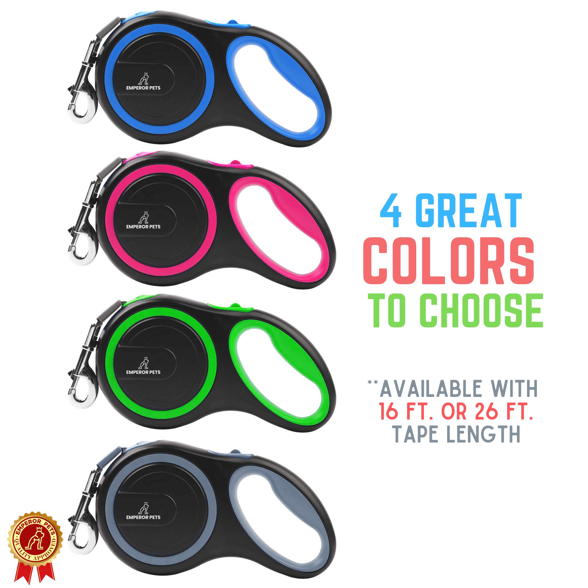 Ultimate 26 Ft Retractable Dog Leash for Large Breeds - Heavy Duty, Up to 110lbs, Perfect for Outdoor Adventures