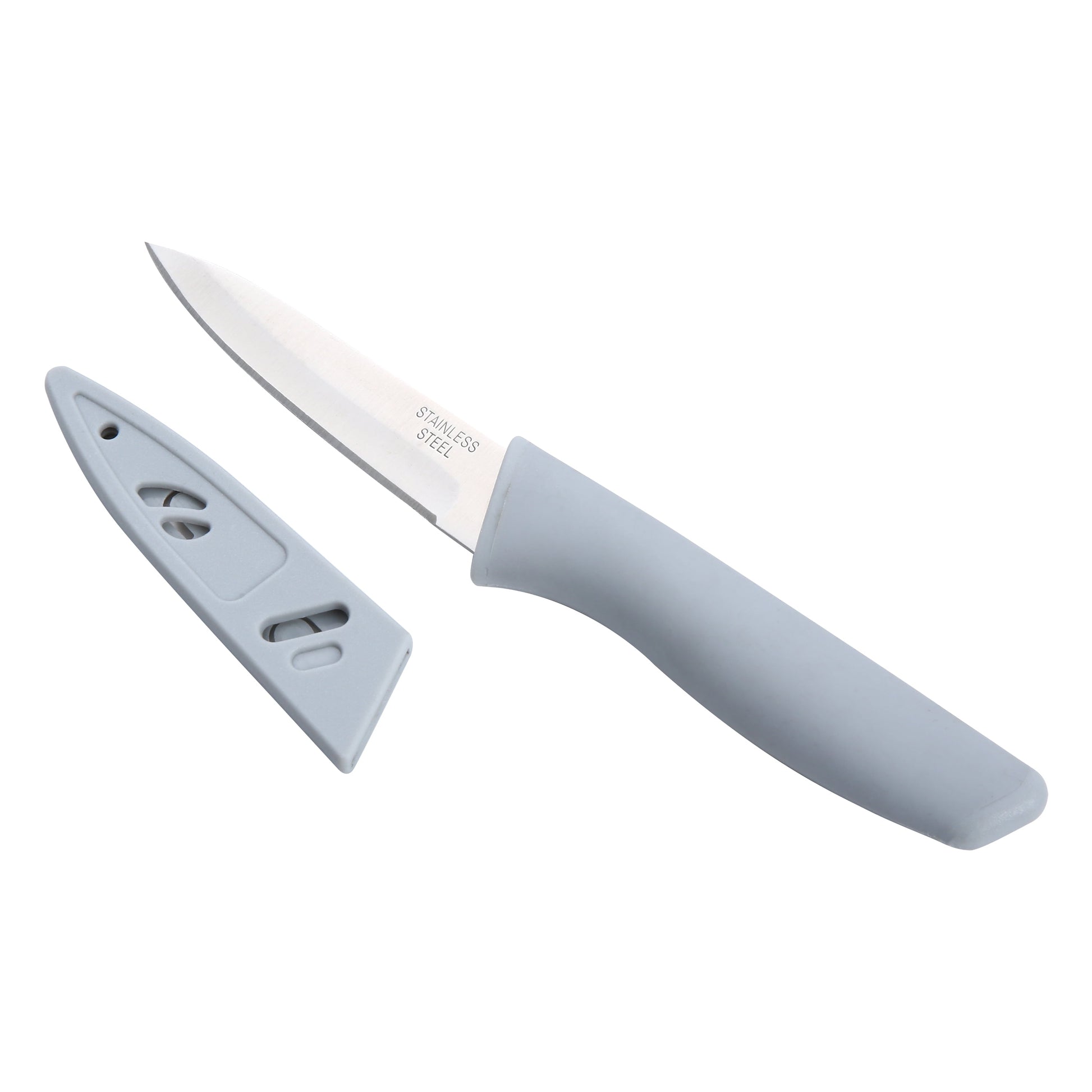 3 Piece Stainless Steel Color Knife Set with Ergonomic Soft Grip Handles