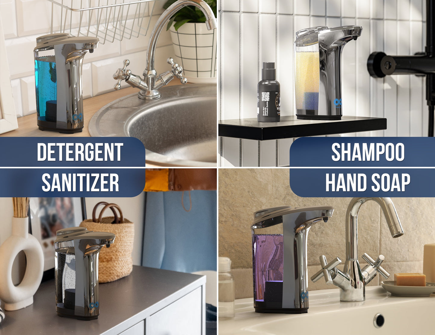 Automatic Soap Dispenser, Adjustable Output, Touchless Liquid Dispense, 17 Oz