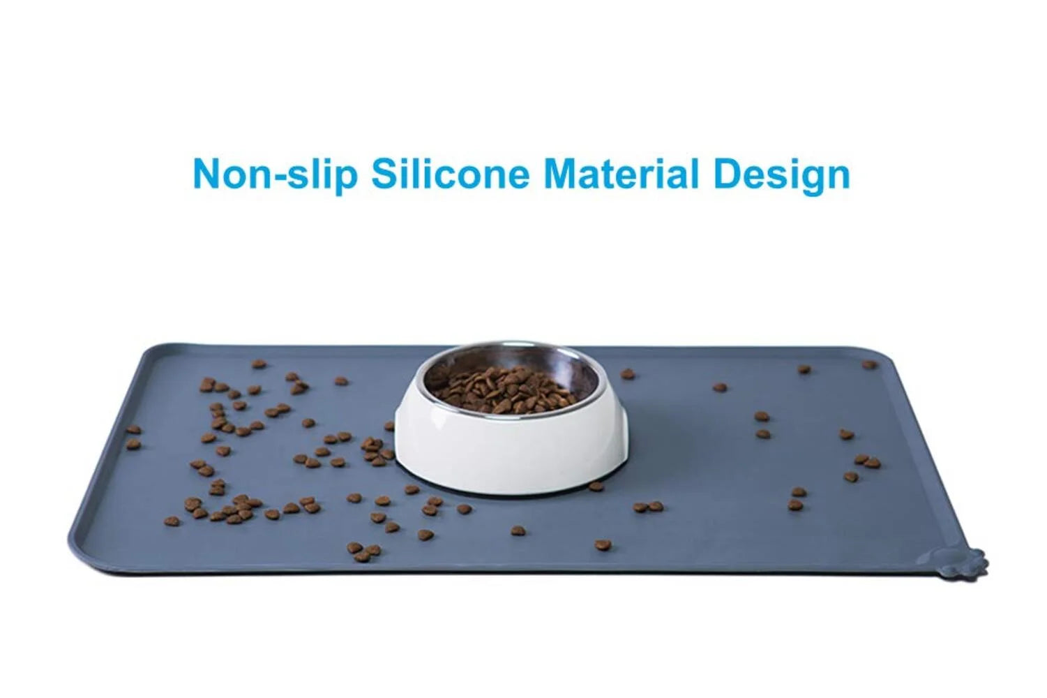 Silicone Waterproof Dog Cat Pet Food Mats Tray -FDA Grade Dog Pet Cat Feeding Mat-Pink