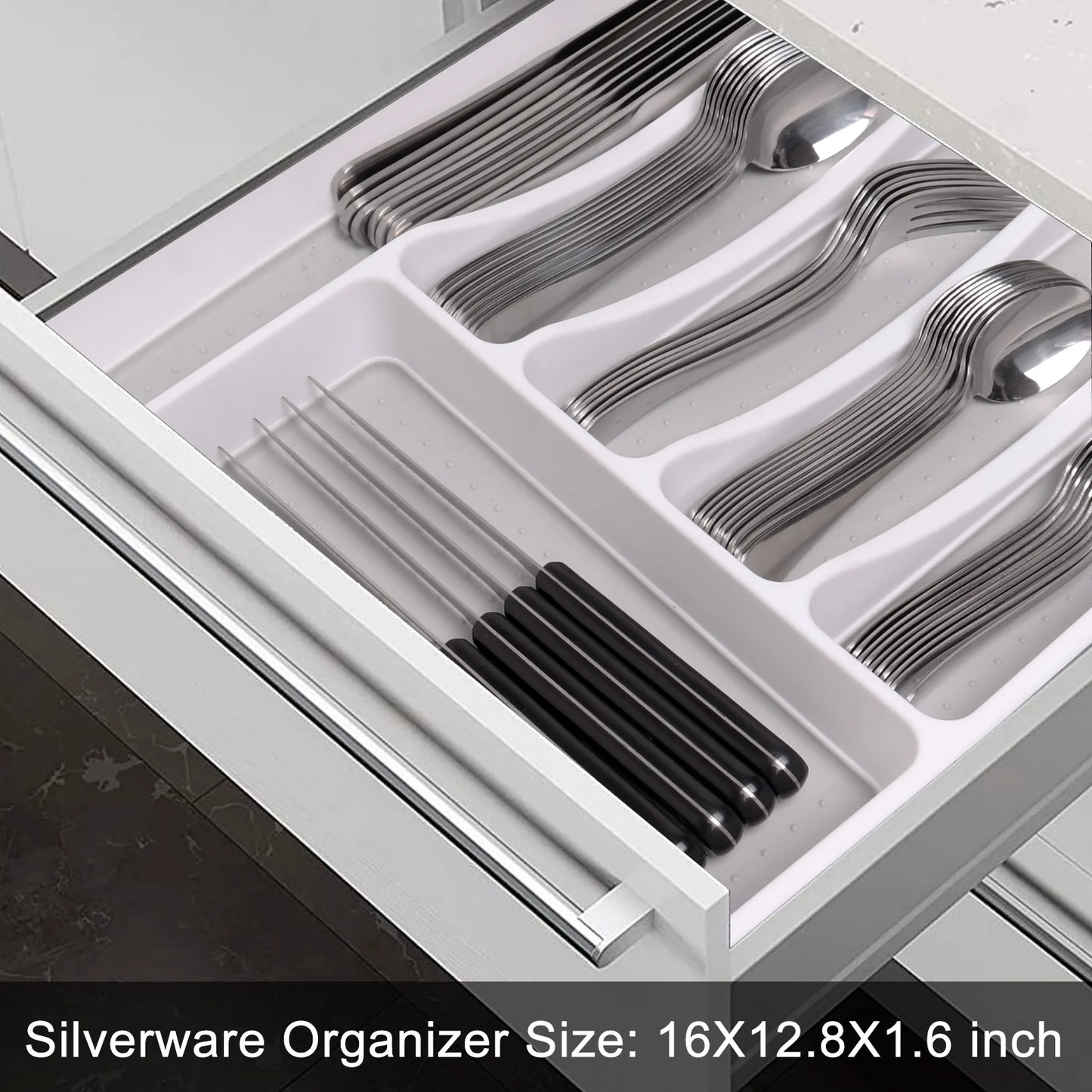 48-Pieces Silverware Set for 8, Stainless Steel Flatware Cutlery Utensil Set Forks and Spoons, Kitchen Tableware Set