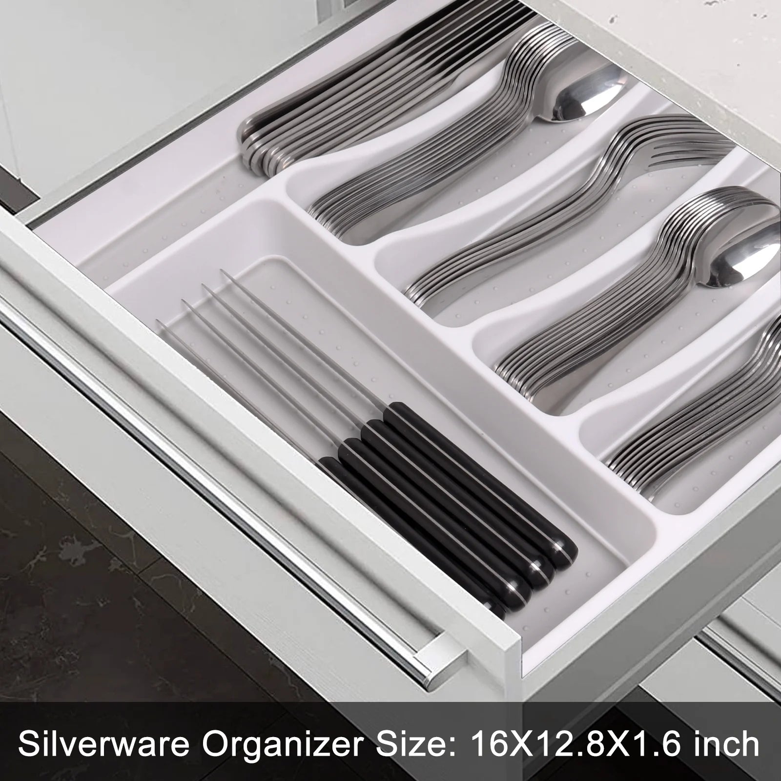 48-Pieces Silverware Set for 8, Stainless Steel Flatware Cutlery Utensil Set Forks and Spoons, Kitchen Tableware Set